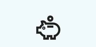 An image of a piggy bank icon, representing the concept of saving money. 