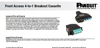 Front Access 4-to-1 Breakout Cassette