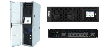 A Data Center cabinet featuring a set of advanced power solutions dedicated to enhancing data center resilience.