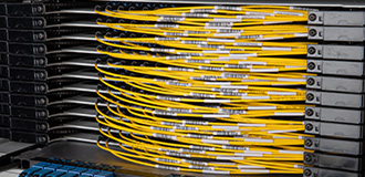 Fiber optic cables with barcode labels that work with a rapidid scanner, installed in fiber optic cassettes