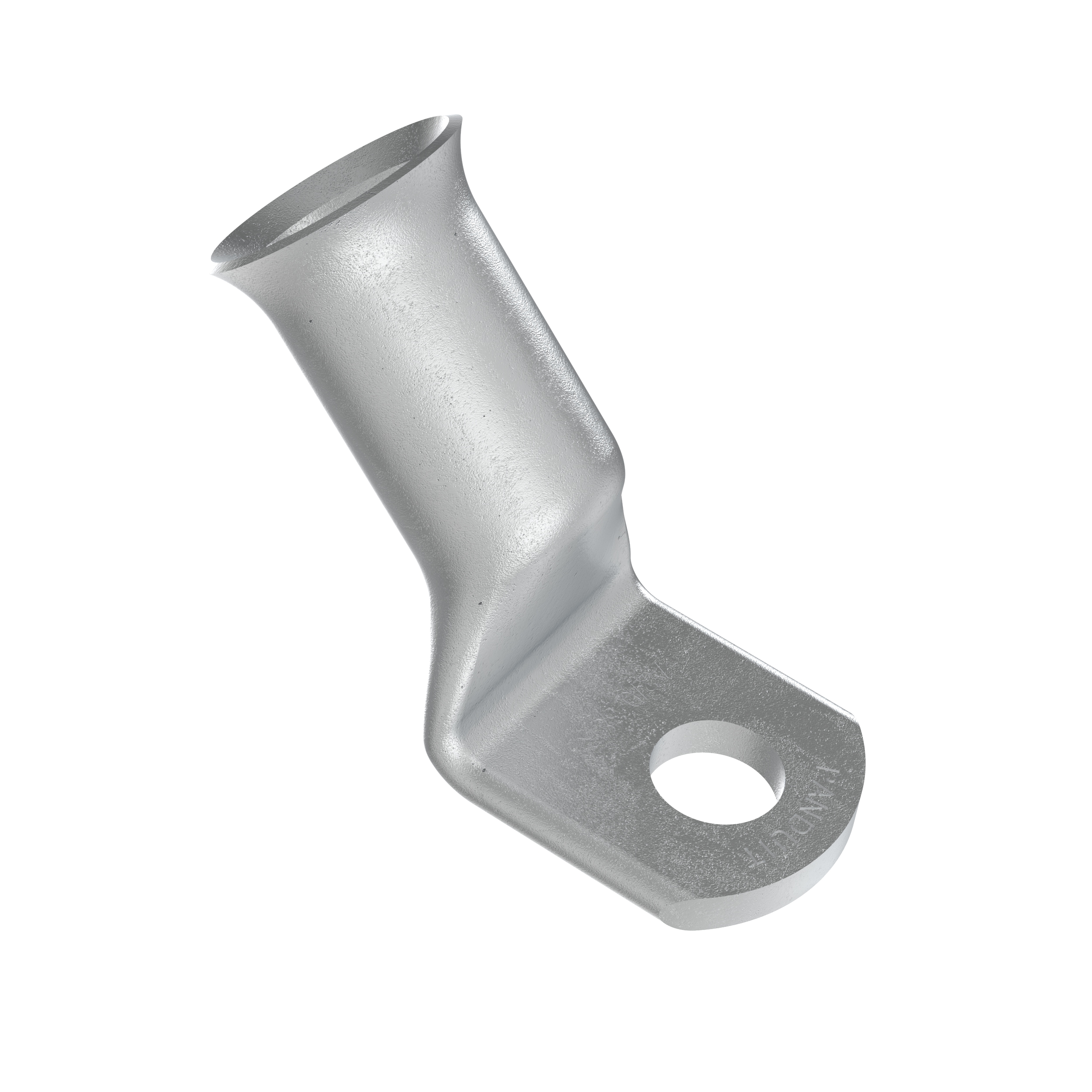 Product image for Panduit A2/0-38RH-C Comp. Lug, 2/0, Tin Platet Copper, 45?, One 0.38" Stud, PK100