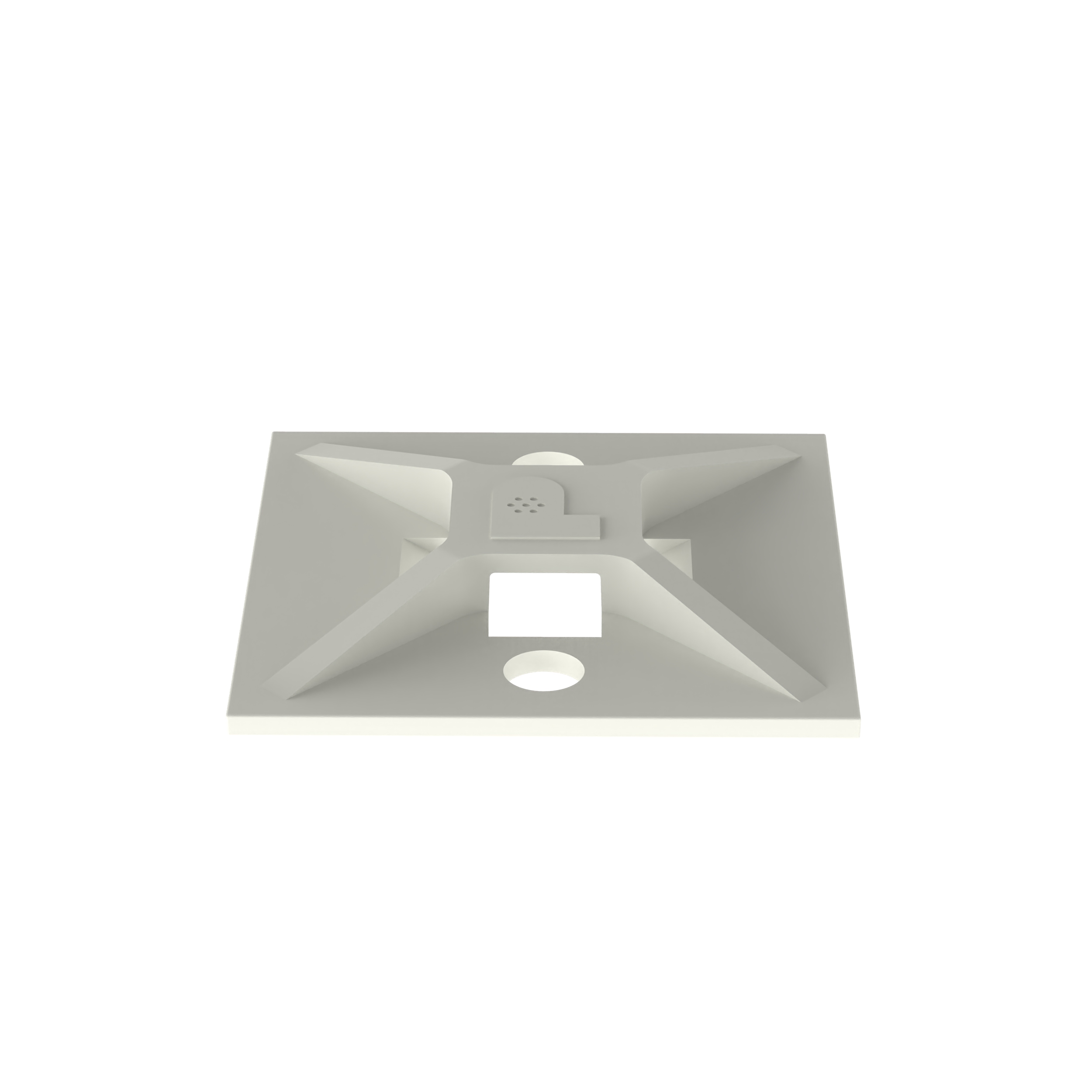 Product image for Panduit ABM112-S6-C Cable Tie Mount, #6 Screw (M3), 1.12"x1.12" (28.5mm x 28.5mm), WH