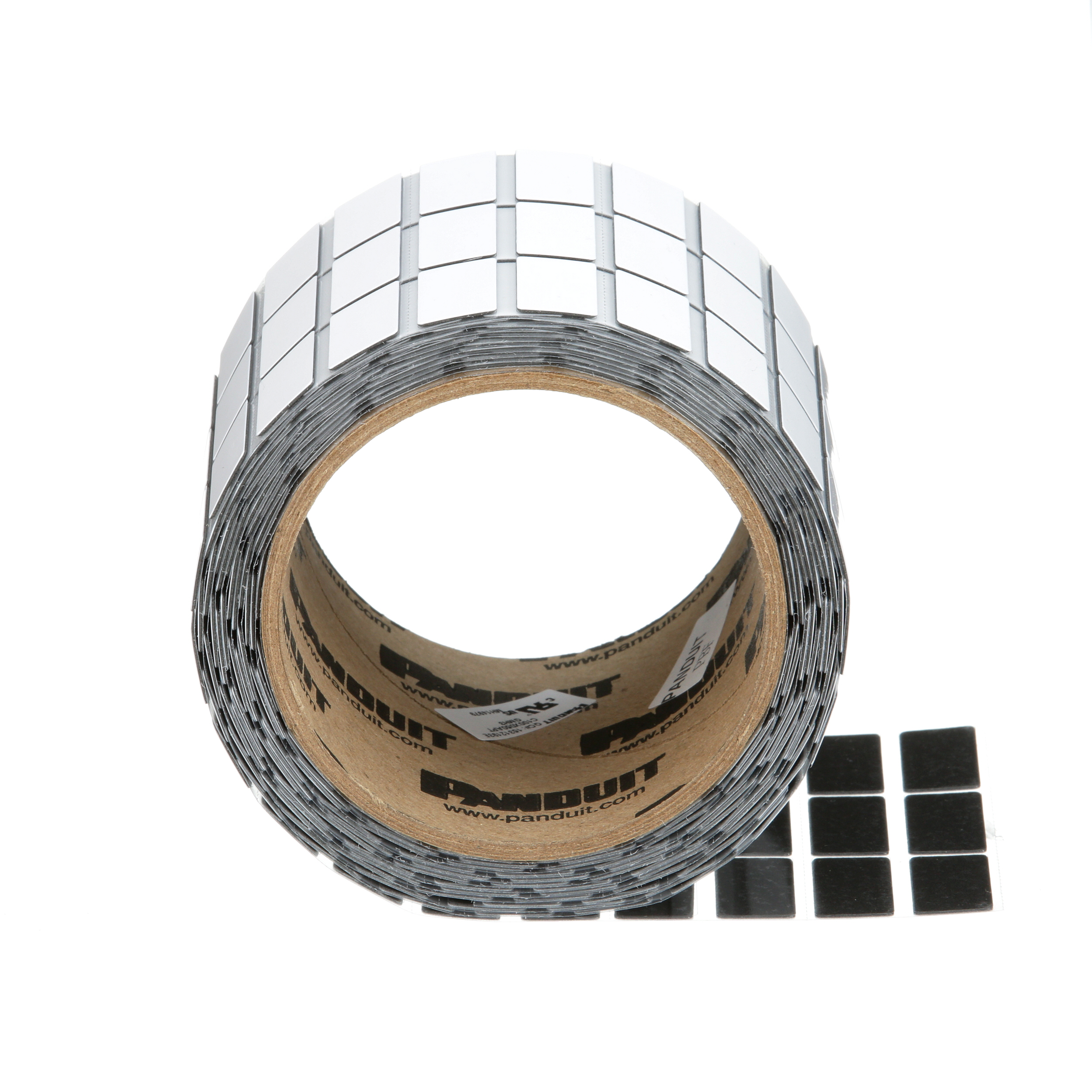 Product image for Panduit C400X100APT Component Label, Super-Tack PET, White, TT, 1"x4", 1" PO H, PK500