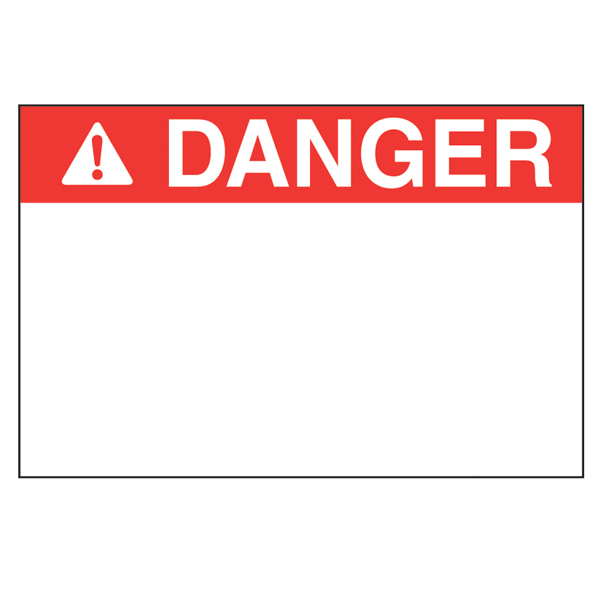 Product image for Panduit C400X600YZ1 Polyester Adhesive Label, 6" W x 4" H, DANGER Header, Legend Arc Flash and Shock Hazard, Red Header with Black on White, 100 Labels per roll, 1" Core