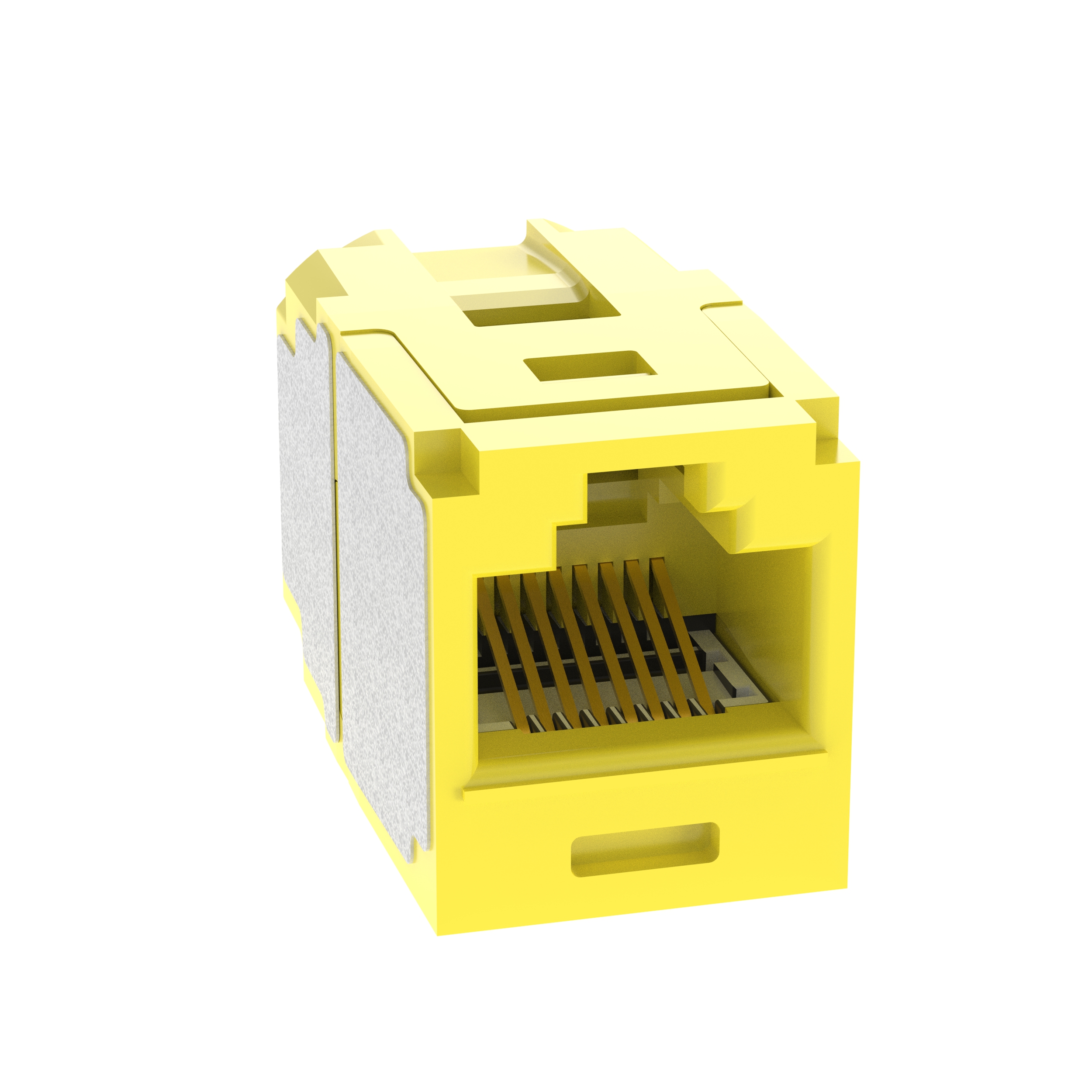 Mini-Com® UTP RJ45 Cat 6A Coupler Module, Yellow