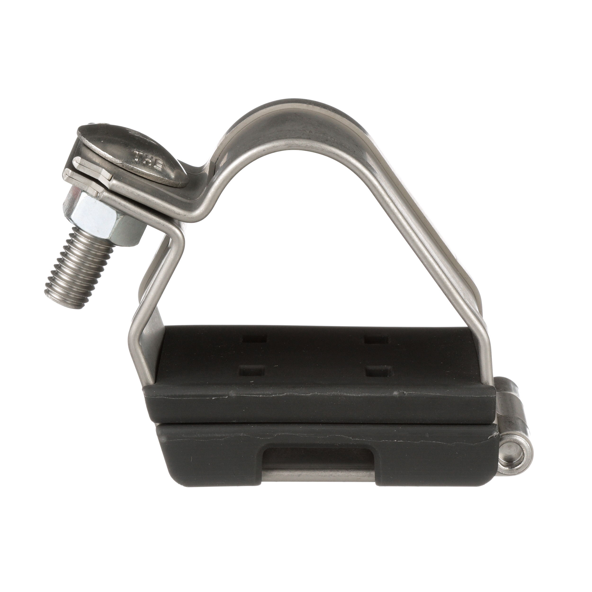 Product image for Panduit CCSSTR4652-X Cable Cleat, TR Clamp Type, 316L SS, Trefoil, 1.81-2.05in OD, PK10