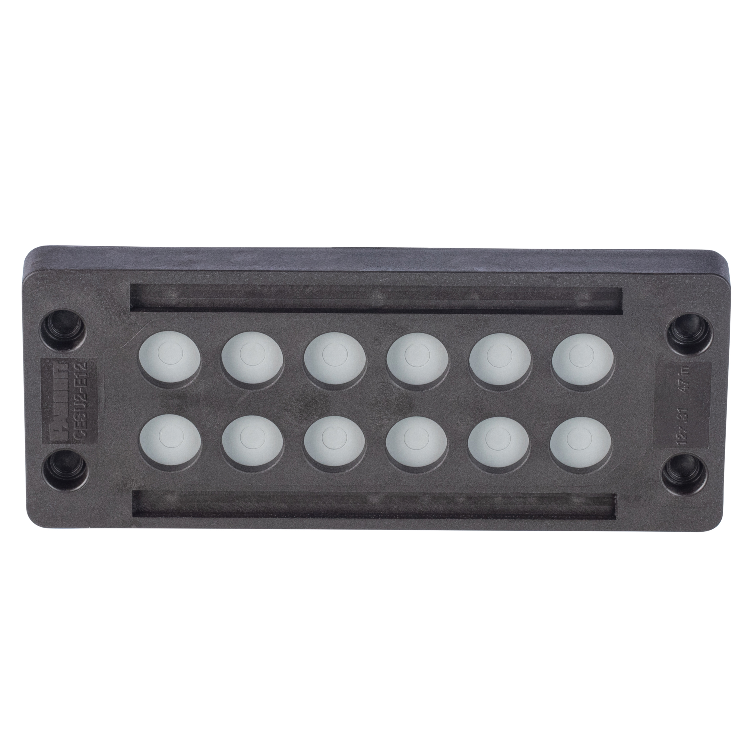 Cable Entry System, Un-Terminated, IP65, 4.41"X1.42",12 holes,1PC