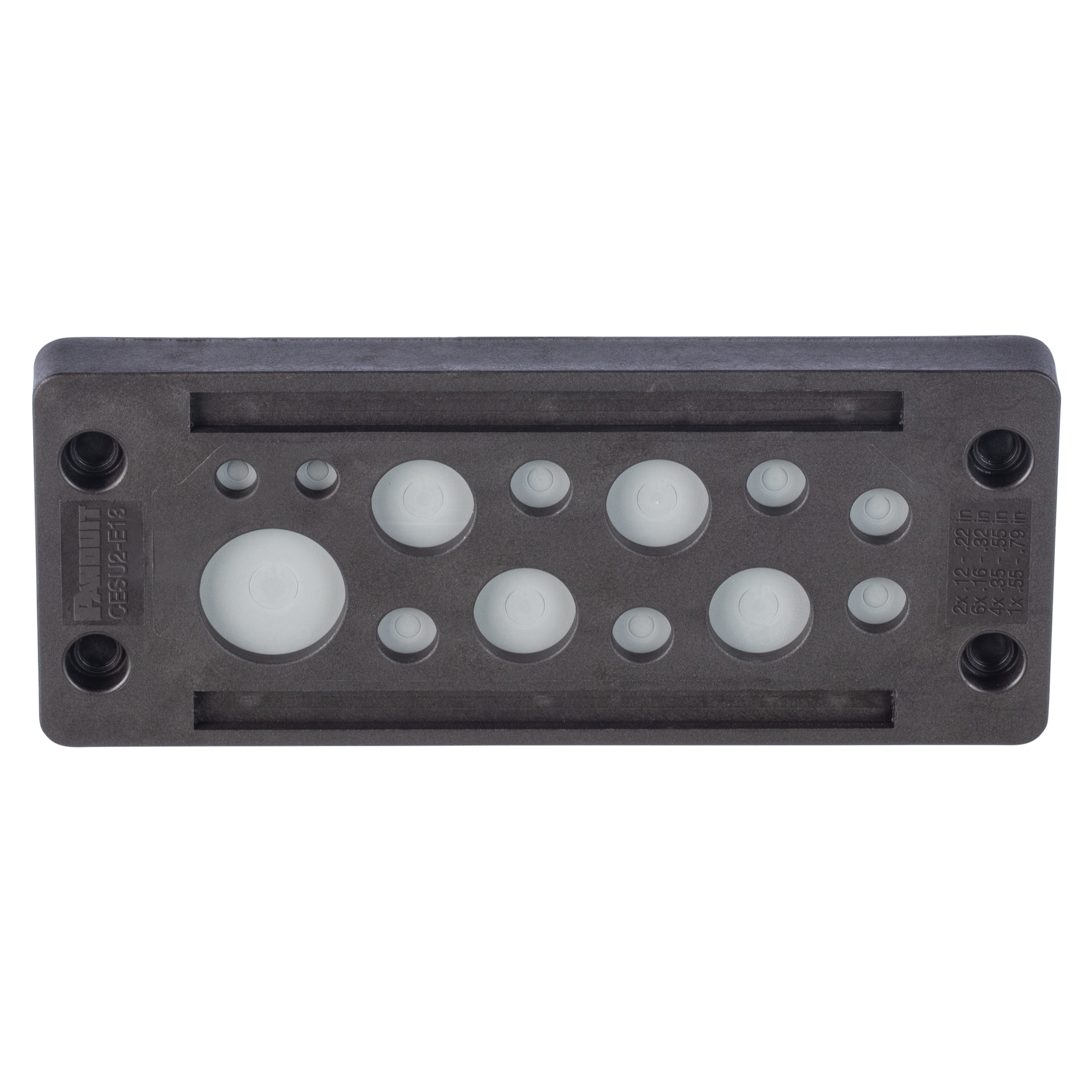 Cable Entry System, Un-Terminated, IP65, 4.41"X1.42",13 holes,1PC