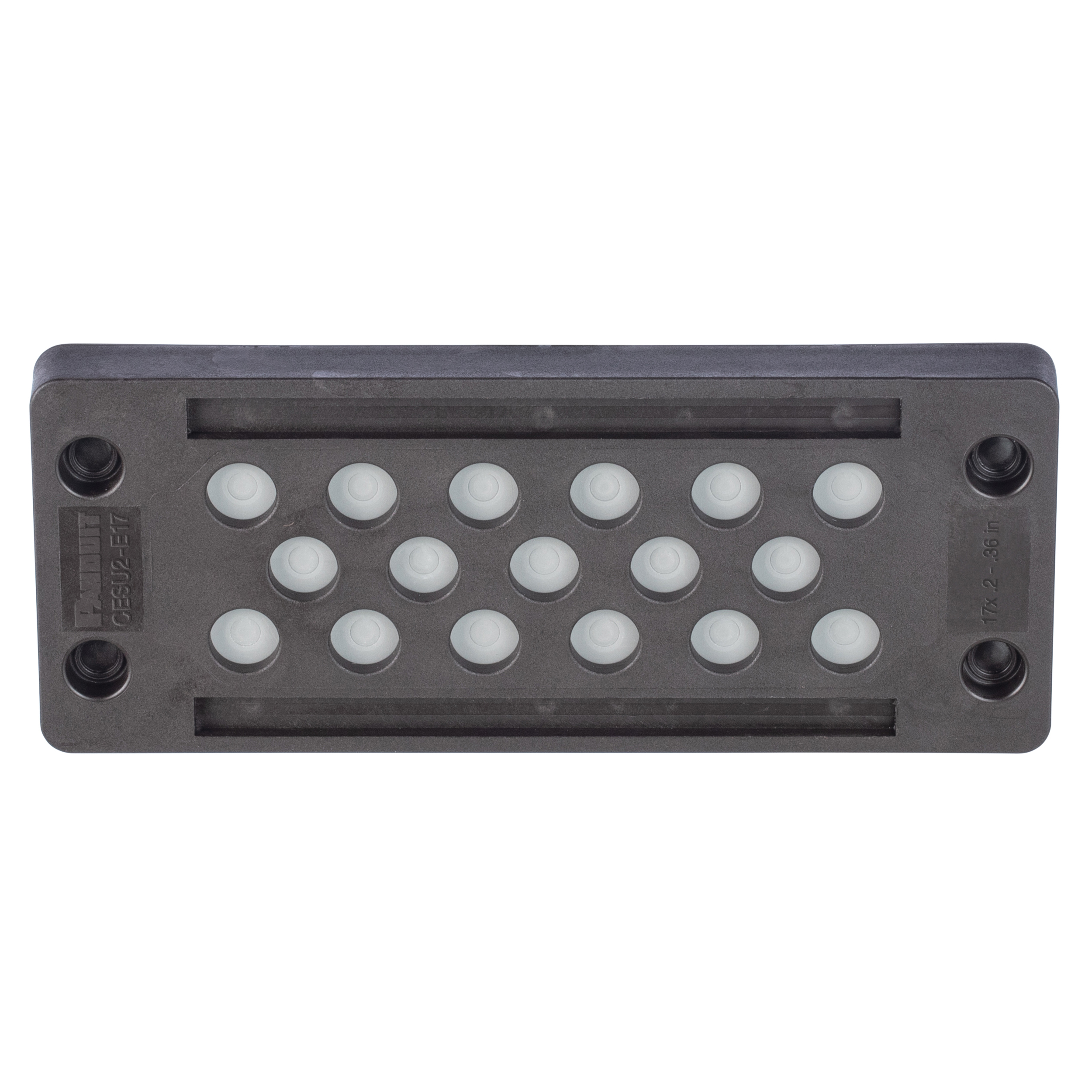 Cable Entry System, Un-Terminated, IP65, 4.41"X1.42",17 holes,1PC
