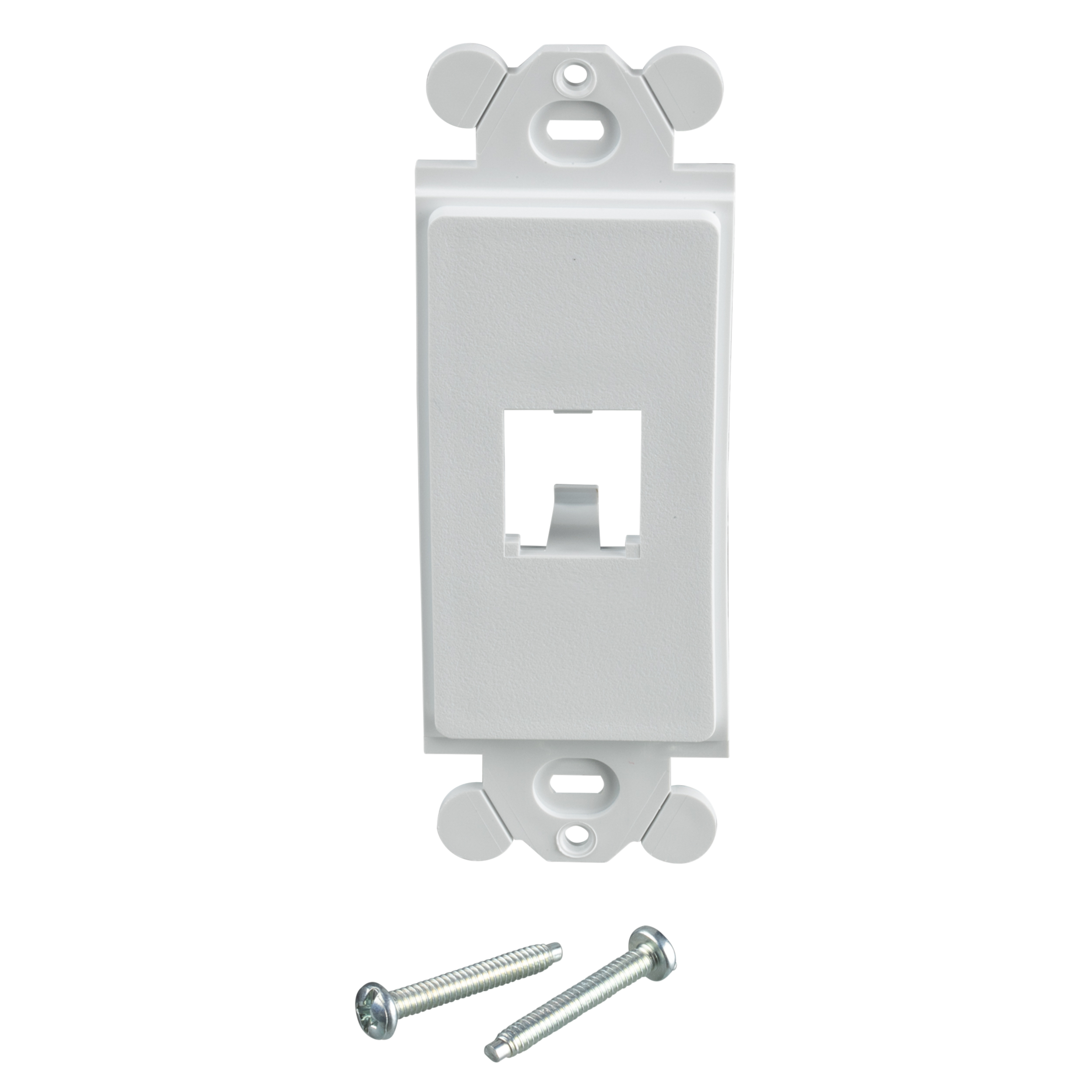 Mini Com rectangular adapter, 1 port, White