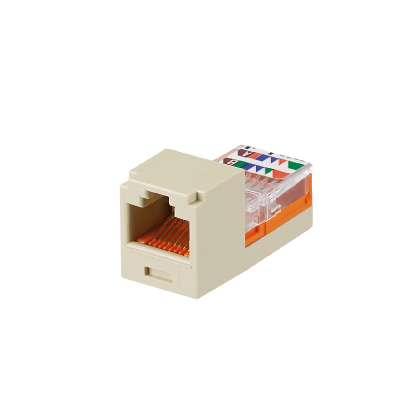 Mini-Com® UTP RJ45 Cat 5e Leadframe Jack Module, Electric Ivory