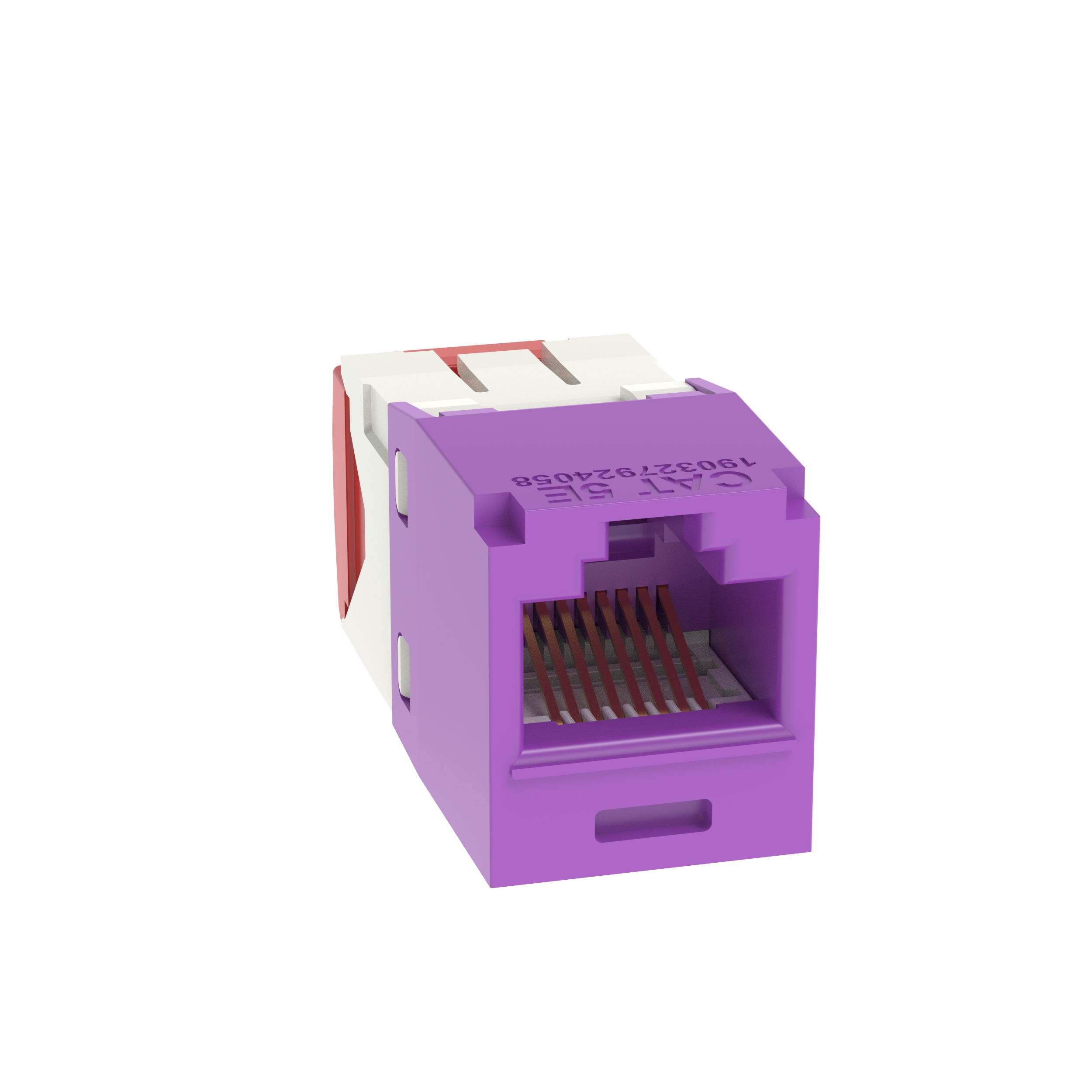 Mini-Com® UTP RJ45 Cat 5e TG Jack Module, Violet