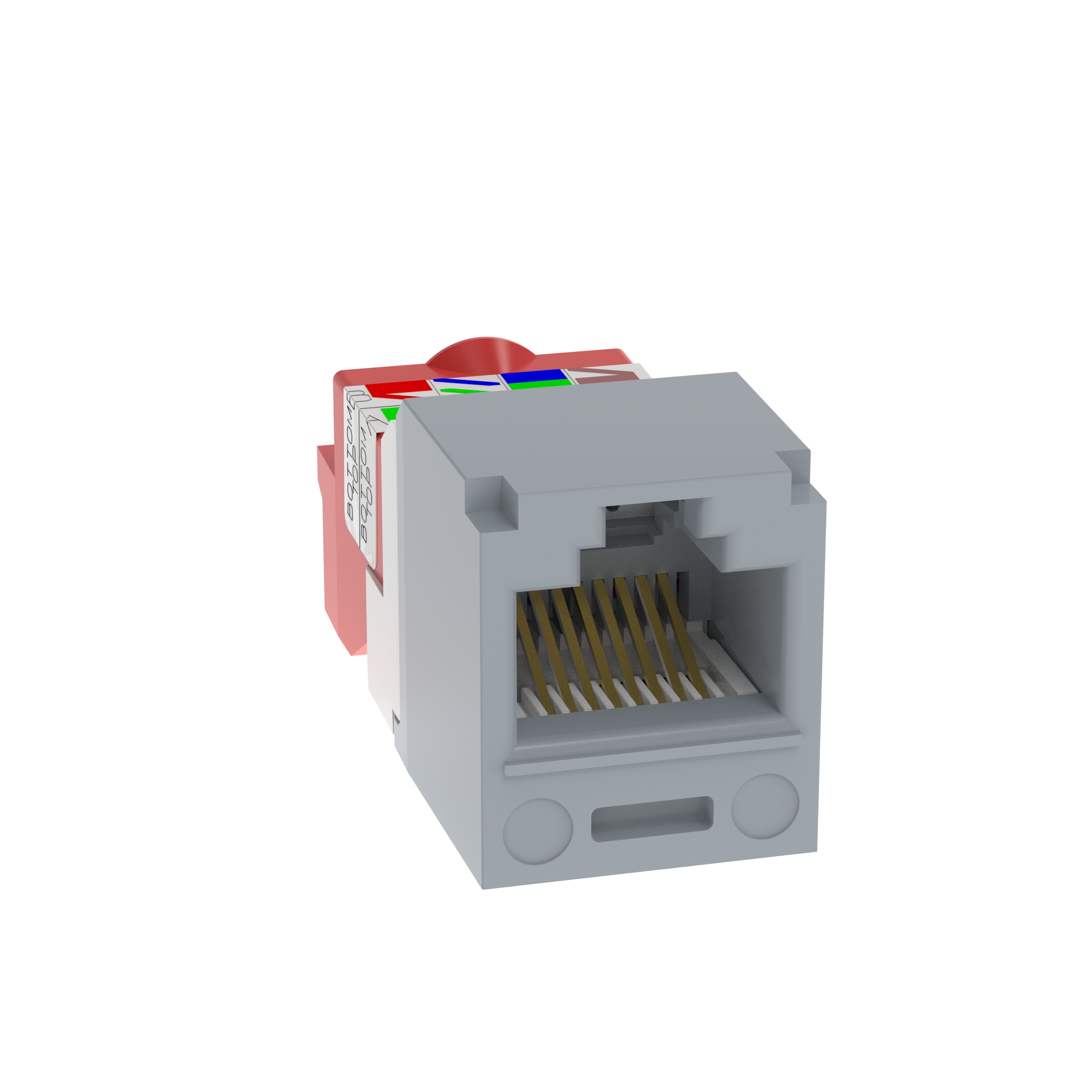 Product image for Panduit CJ5E88TIG UTP RJ45 Cat 5e TP-Style Jack Module, Int'l Gray