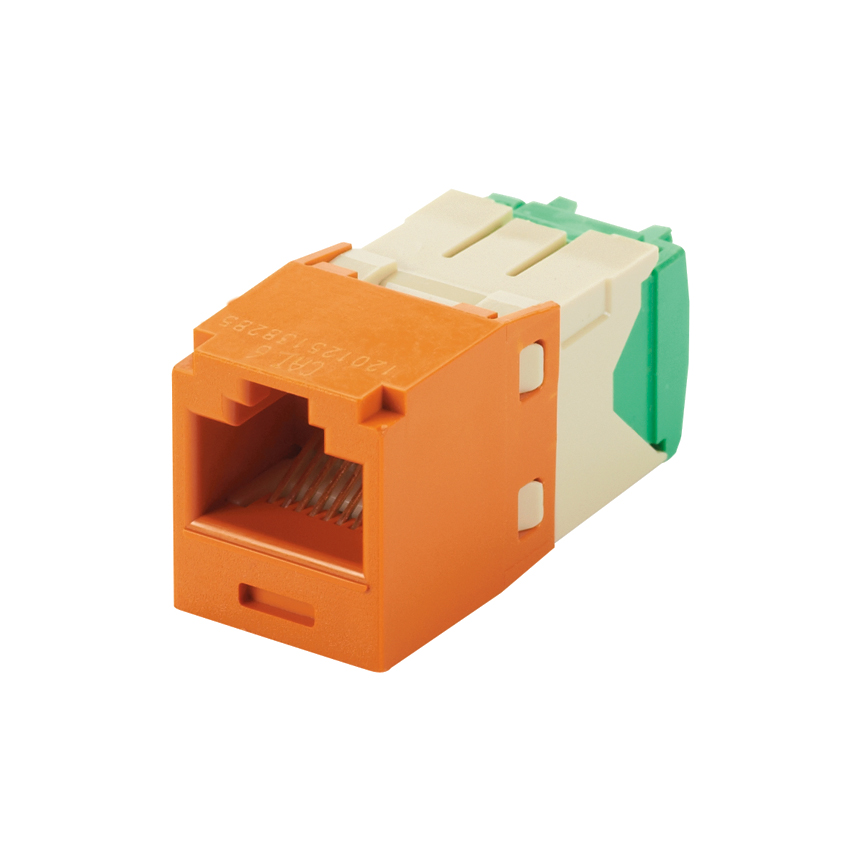 Mini-Com® UTP RJ45 Cat 6 28/30 AWG TG Jack Module, Orange