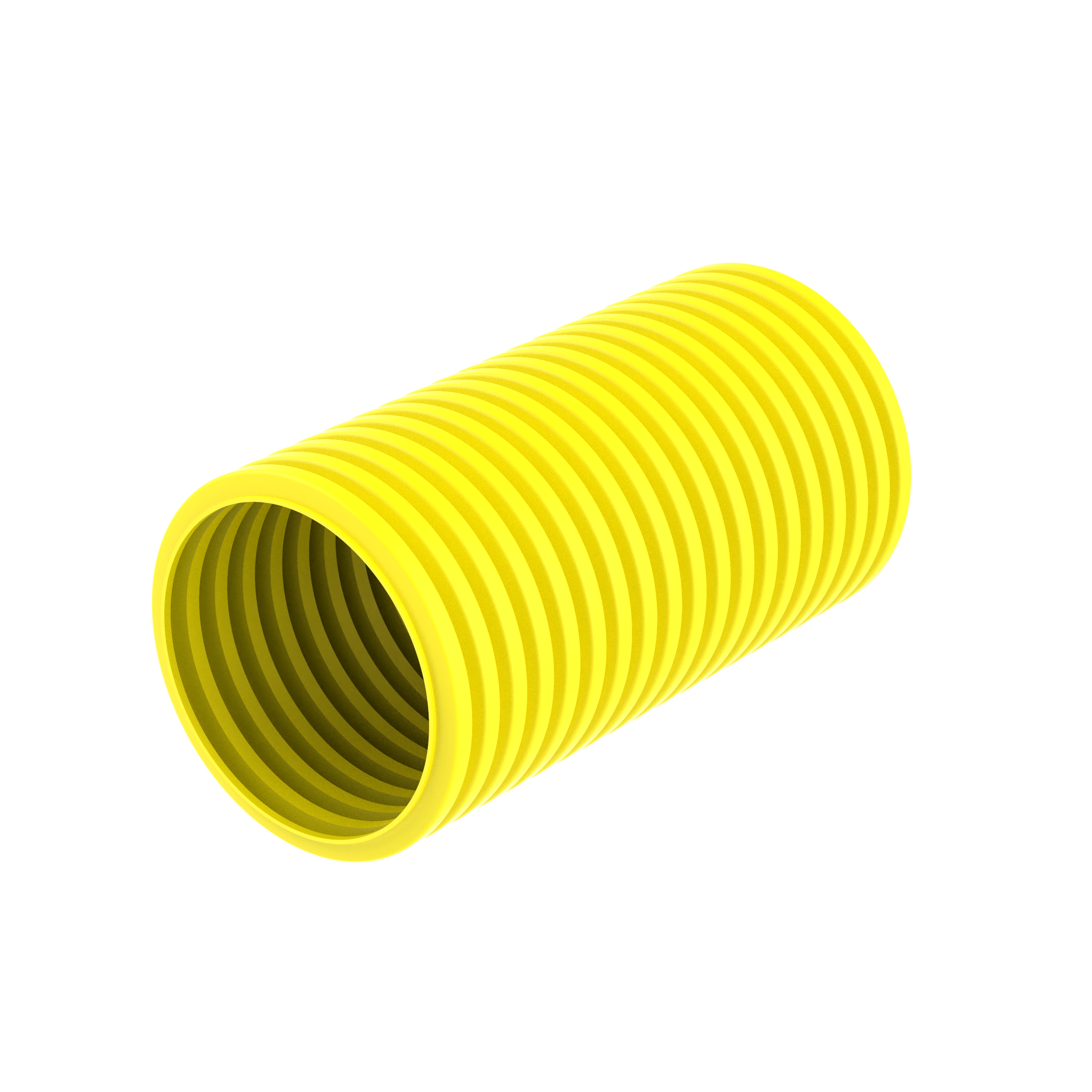 Product image for Panduit CLT150F-X4 Corr. Loom Tubing Split, 1.58" (40.0mm) x 10', Yellow,PK1