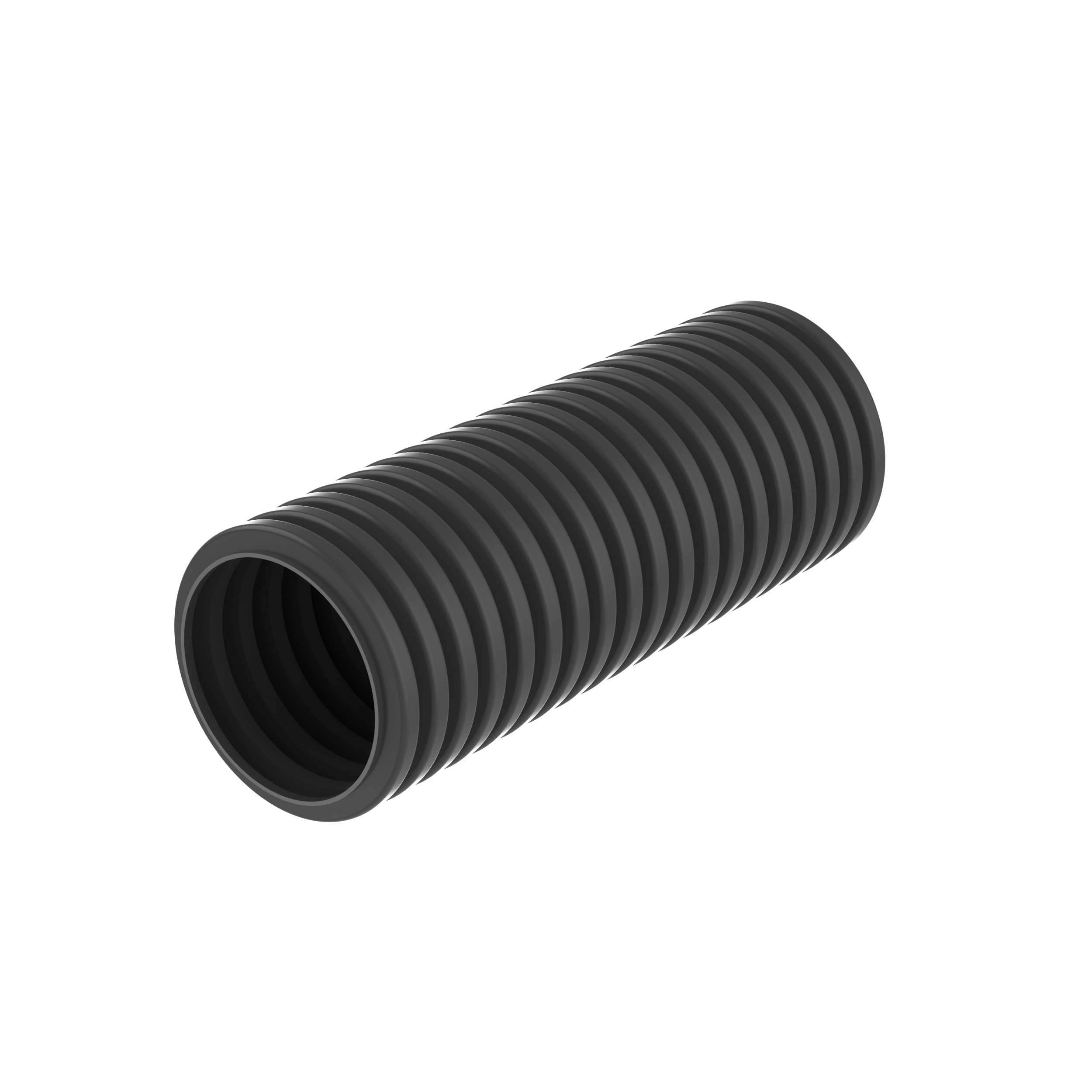 Product image for Panduit CLT75N-C630 Corr. Loom Tubing Nylon, .75" (19.05mm) x 100', HS Black,PK1
