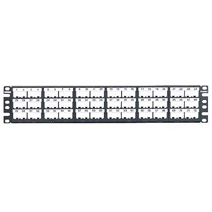Mini-Com®, Flat,Unshielded, Patch Panel, 72 Port, 2 RU, Black