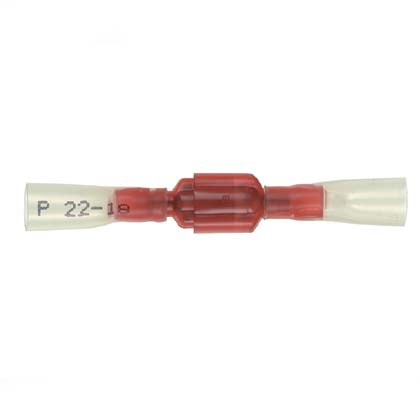 Product image for Panduit DNH18-250FIB-Q 0.25 Inch 22 to 18 AWG Heat Shrink Fully Insulated Female Disconnect