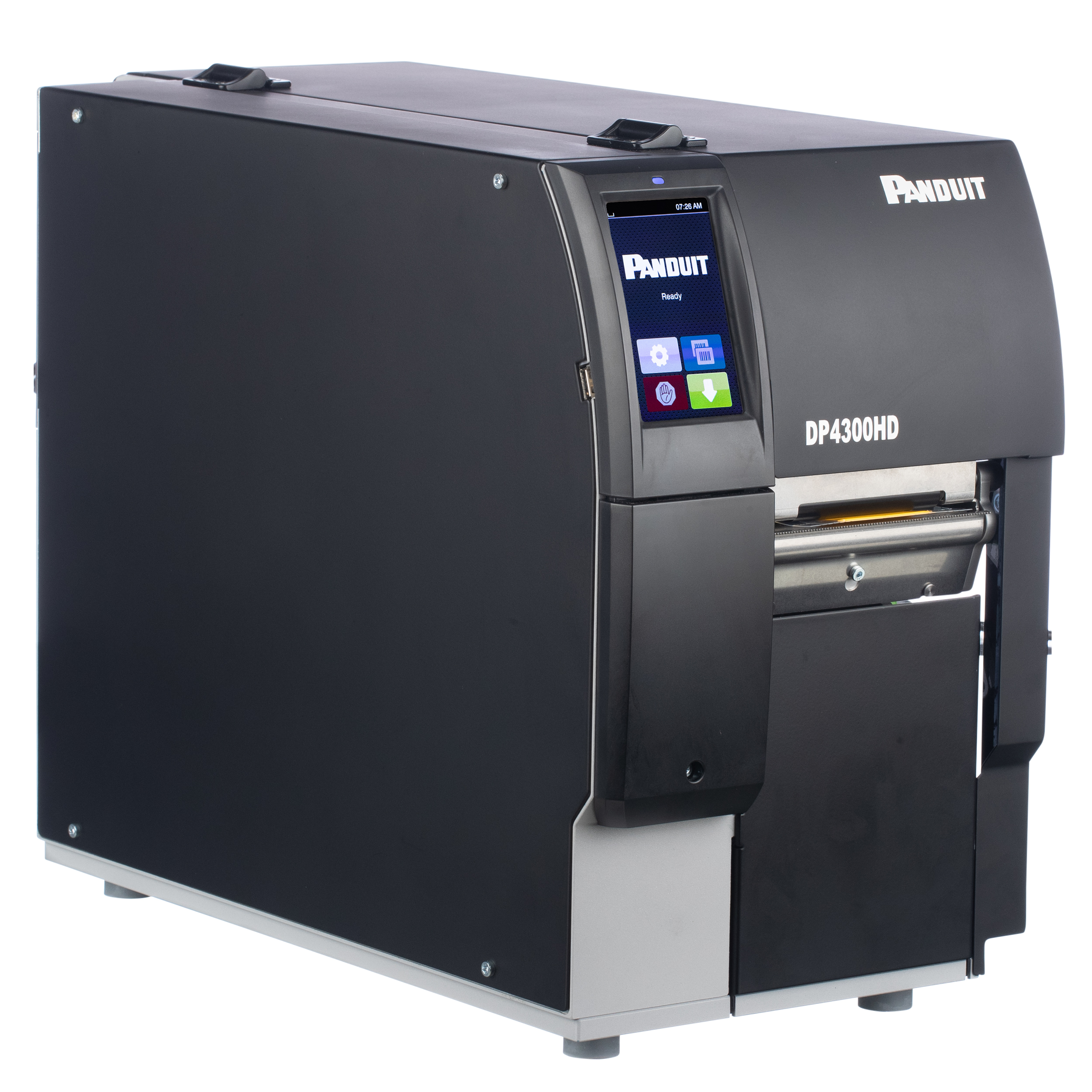 Product image for PANDUIT DP4300HD DUAL-SIDED THERMAL TRANSFER DESKTOP PRINTER 300 DPI W/ TOUCH SCREEN