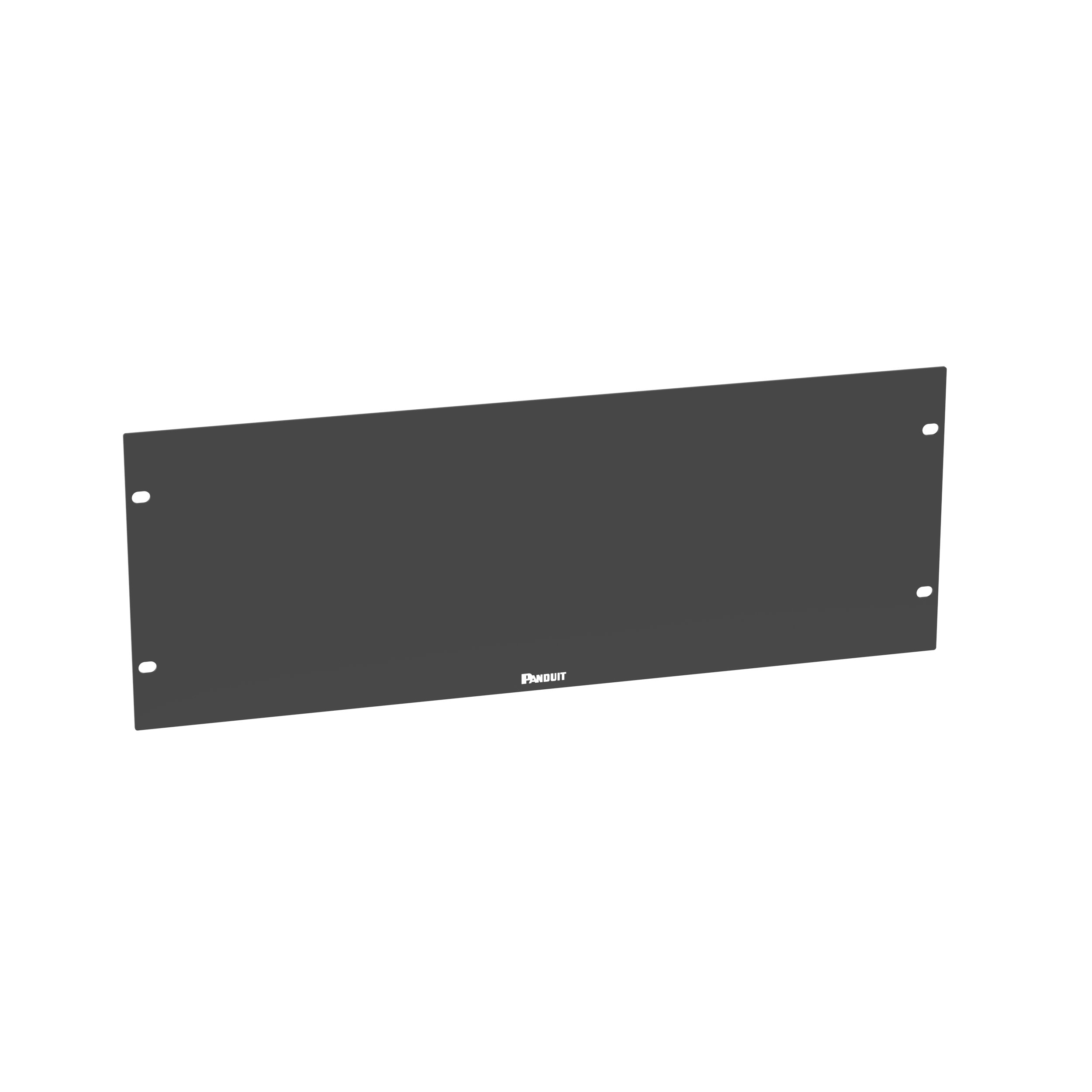Horizontal Flat Rack Filler Panel, 4 RU, Steel, Black
