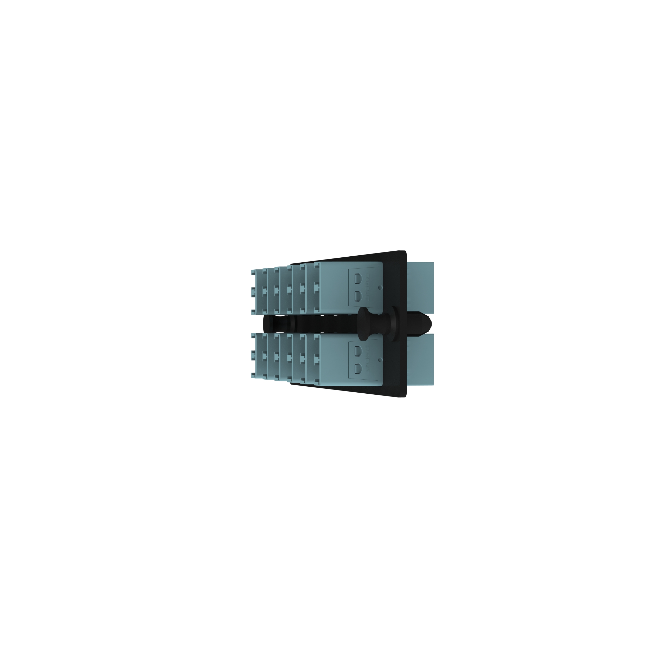 Opticom® Keyed H-Aqua Fiber Adapter Panel, OM4, 12 LC Duplex