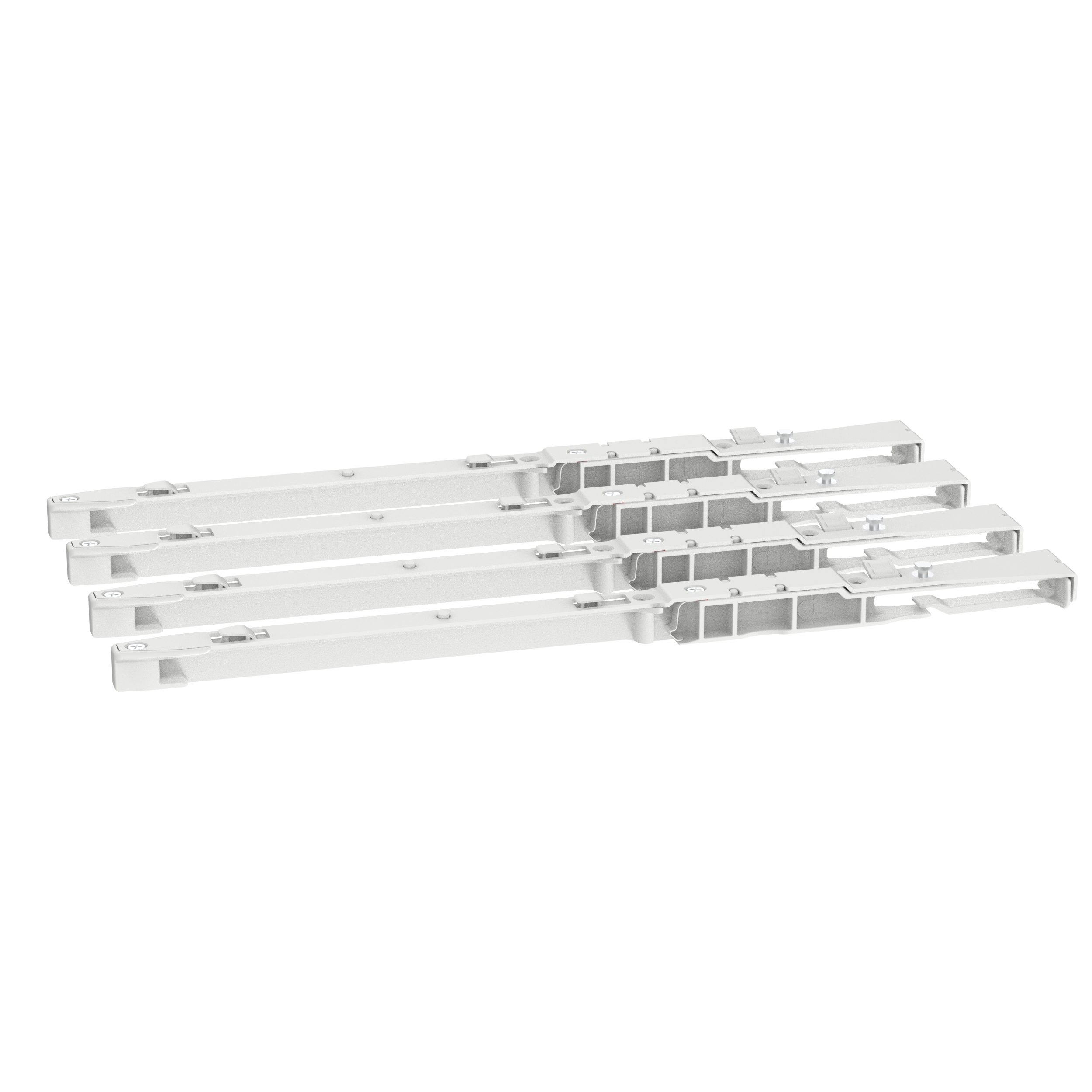 FlexCore Enclosure Tray Rail Kit, 4 Rails, White