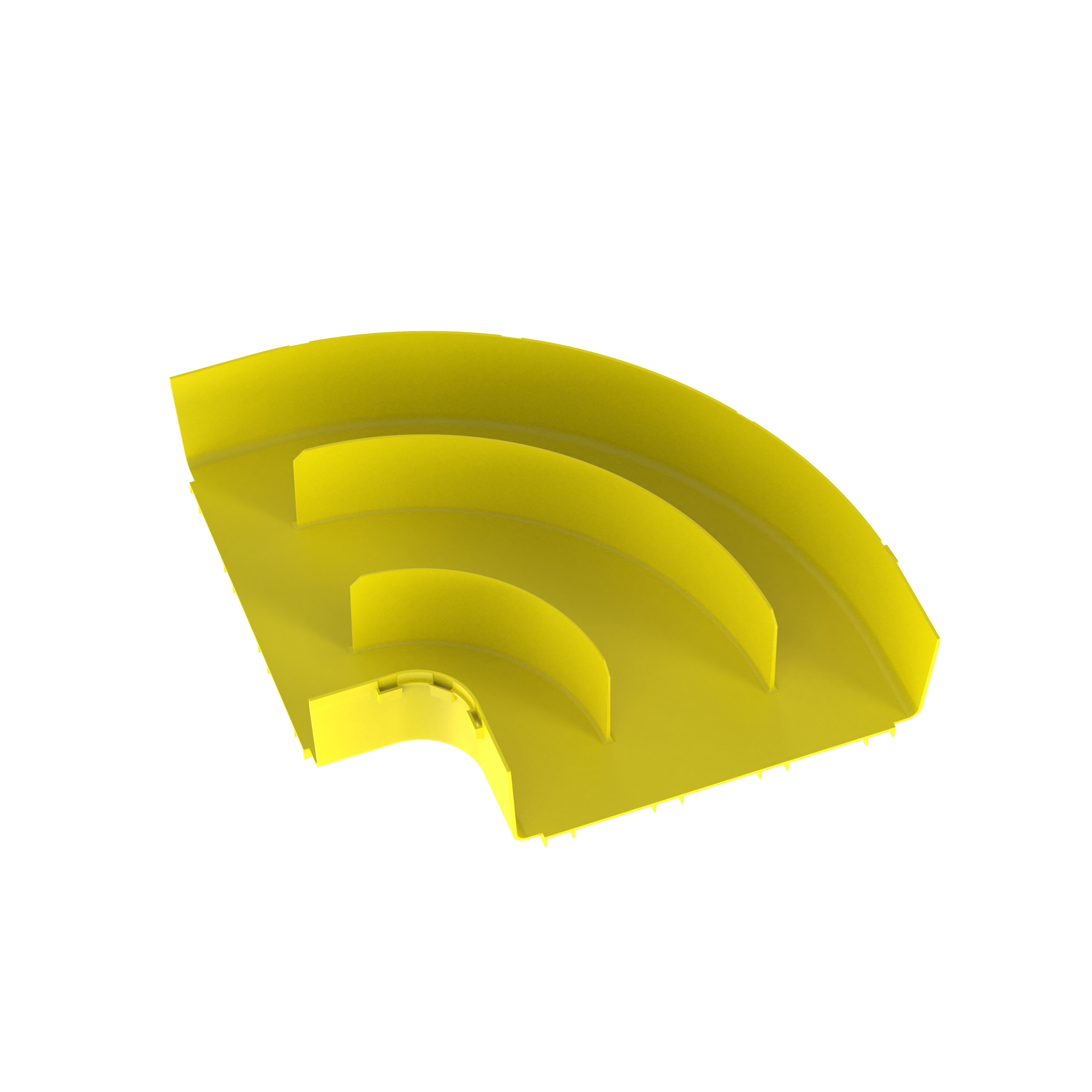 Product image for Panduit FRRA12X4LYL Horizontal Right-Angle, 90, 12x4, Yellow