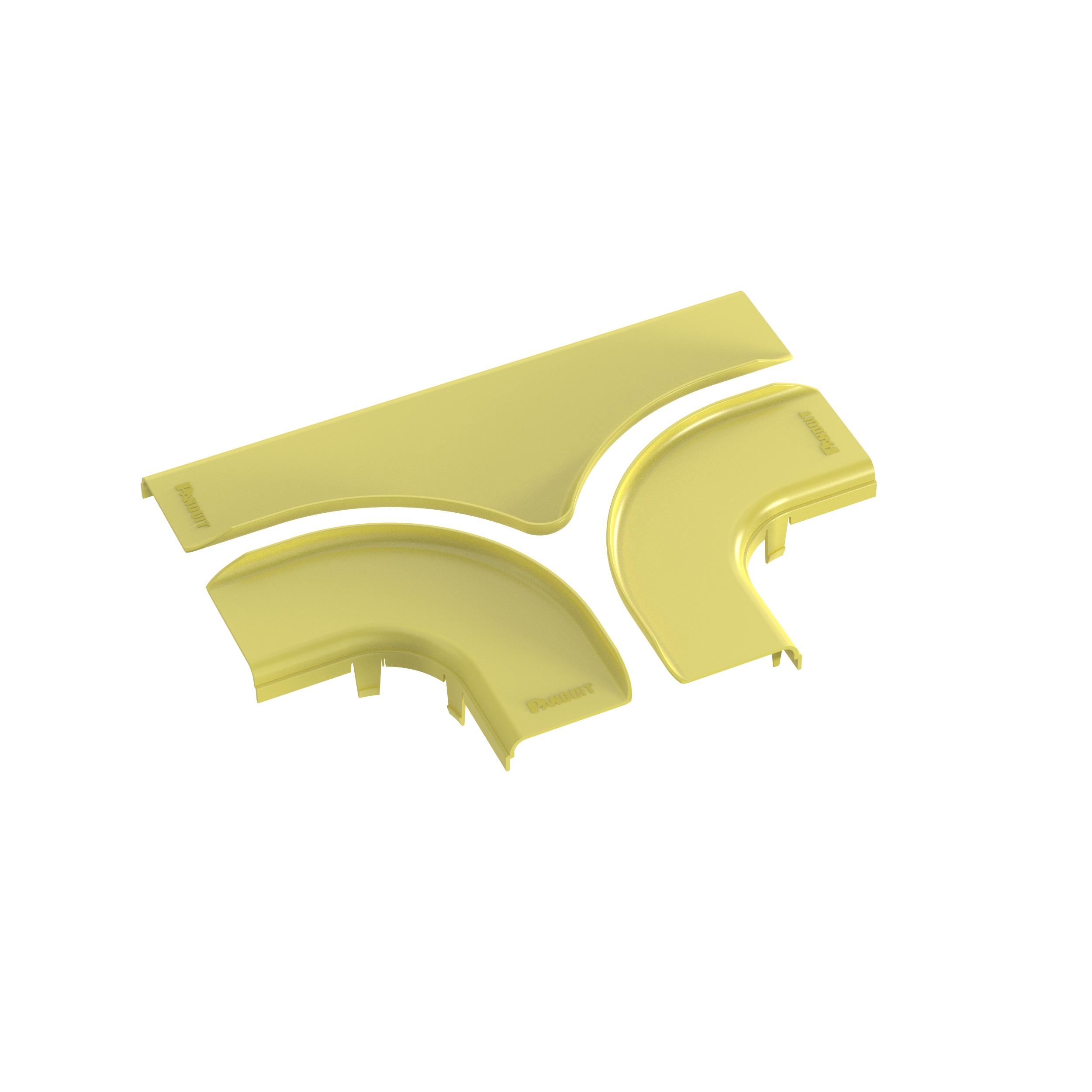 Product image for Panduit FRTSC6LYL Split Cover, Horizontal Tee, 6x4, Yellow