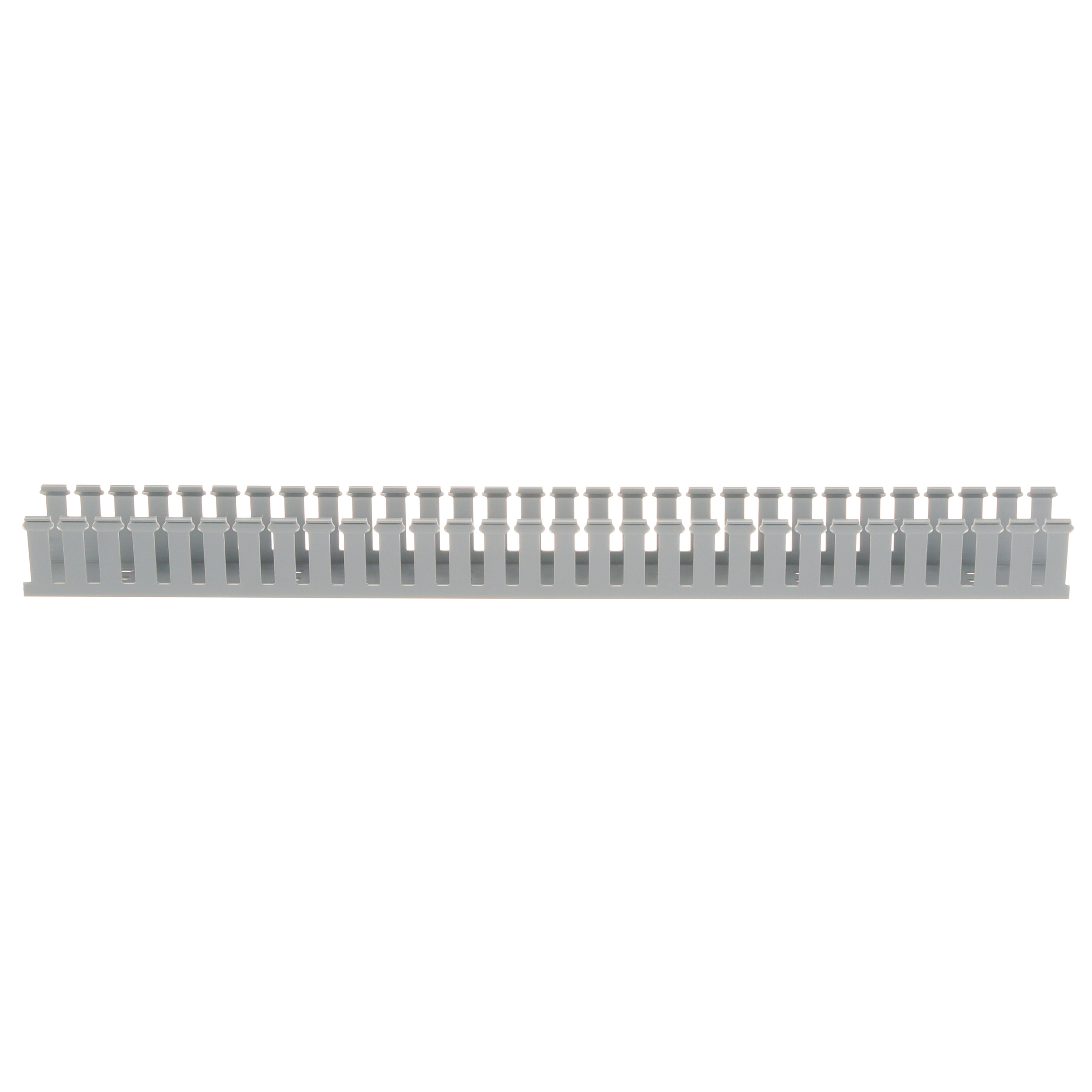 Product image for Panduit G.75X1.5LG6 Wide Slotted Wiring Duct, PVC, .75" x 1.5" x 6ft, Light Gray