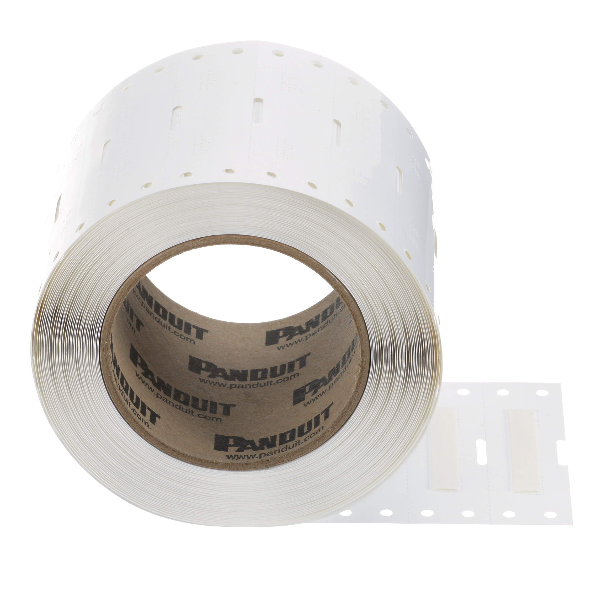 Product image for Panduit H100X084H1T 1 x 0.84 Inch 8 to 1 AWG White Polyolefin Heat Shrink Label