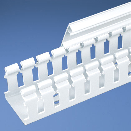 Product image for Panduit H2X3WH6 Slotted Hinged Duct,PVC,2"X3"X6',White