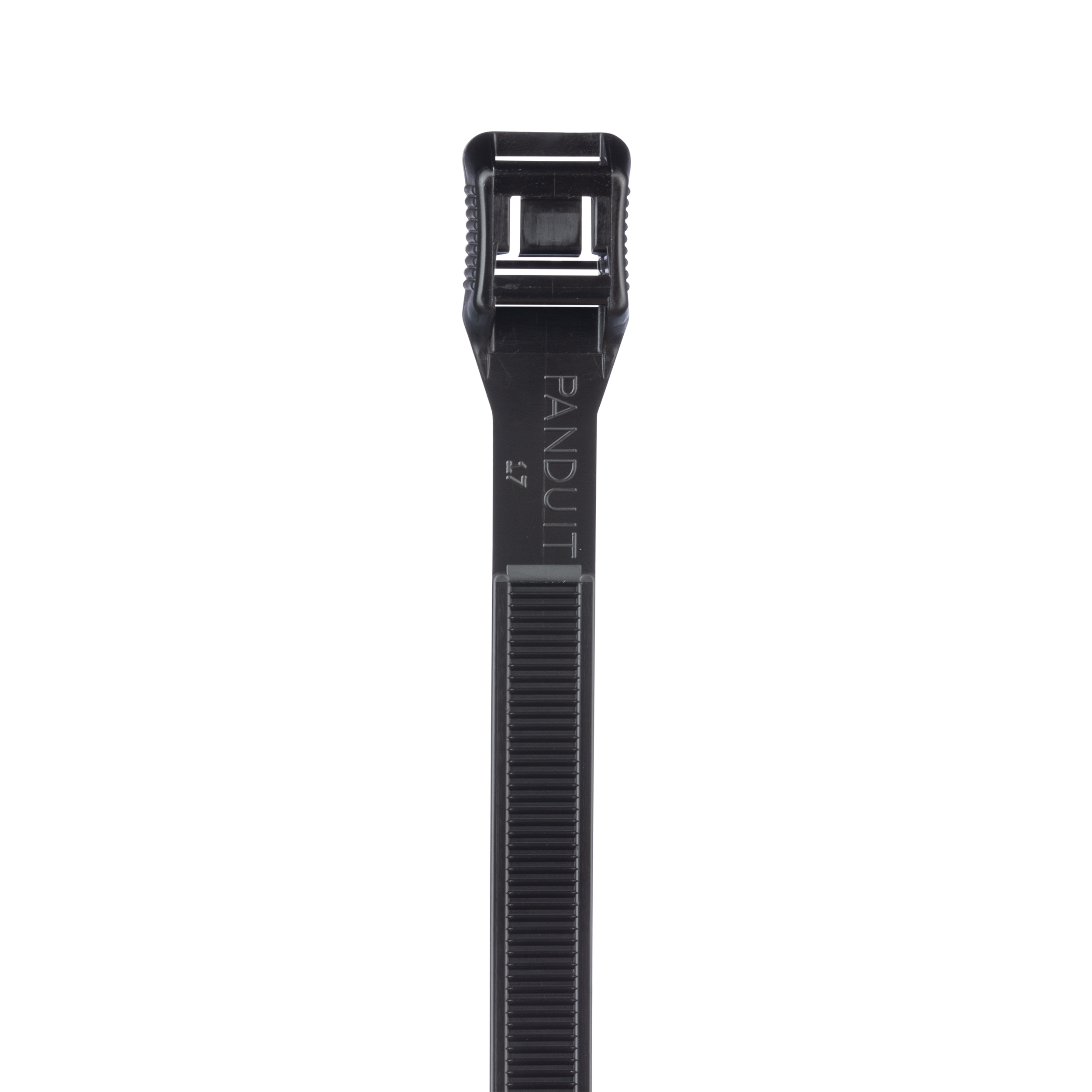 IT940-C0 In-Line Cable Tie, Black, UV PA6.6, 6.8"L, 124lb, PK100