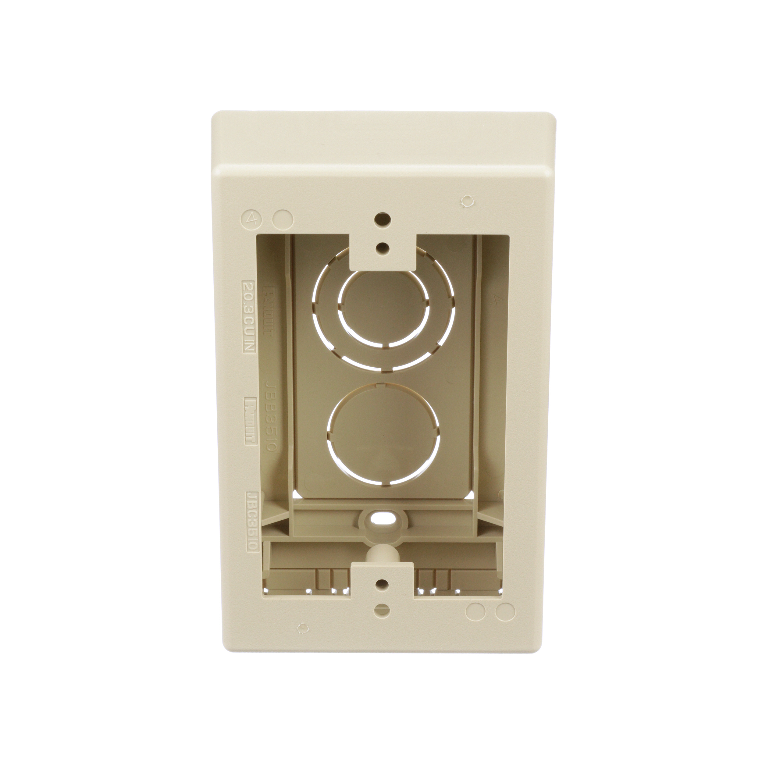 Surface Raceway, Low Voltage Junction Box, Electric Ivory