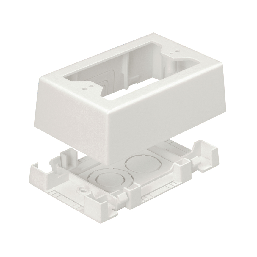 Surface Raceway, Low Voltage Junction Box, Off-White