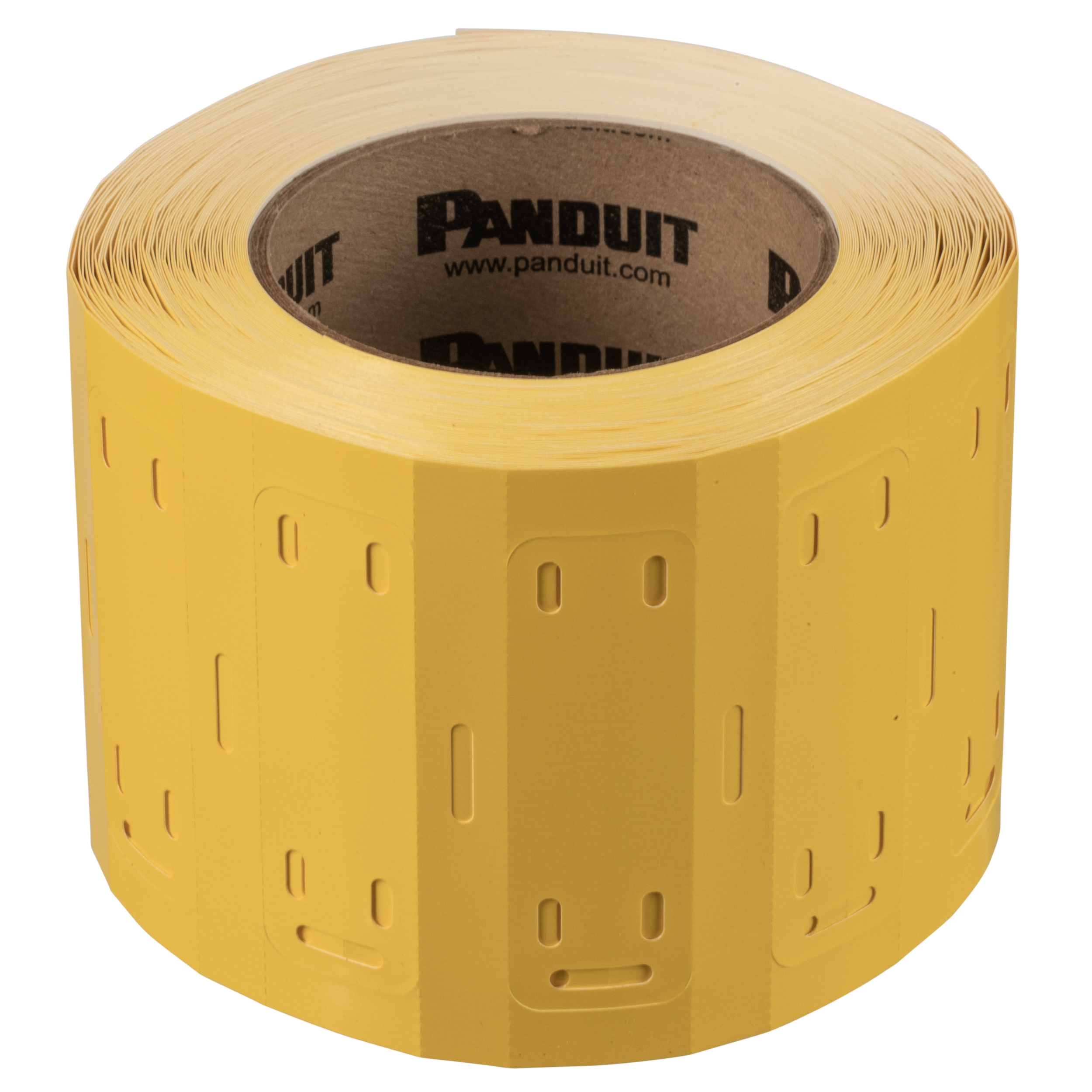 Product image for Panduit M300X100Y6T Mkr Plate, Polyester/Polyolefin, TIA Yellow, TT, 1"x3", 500 Lbls