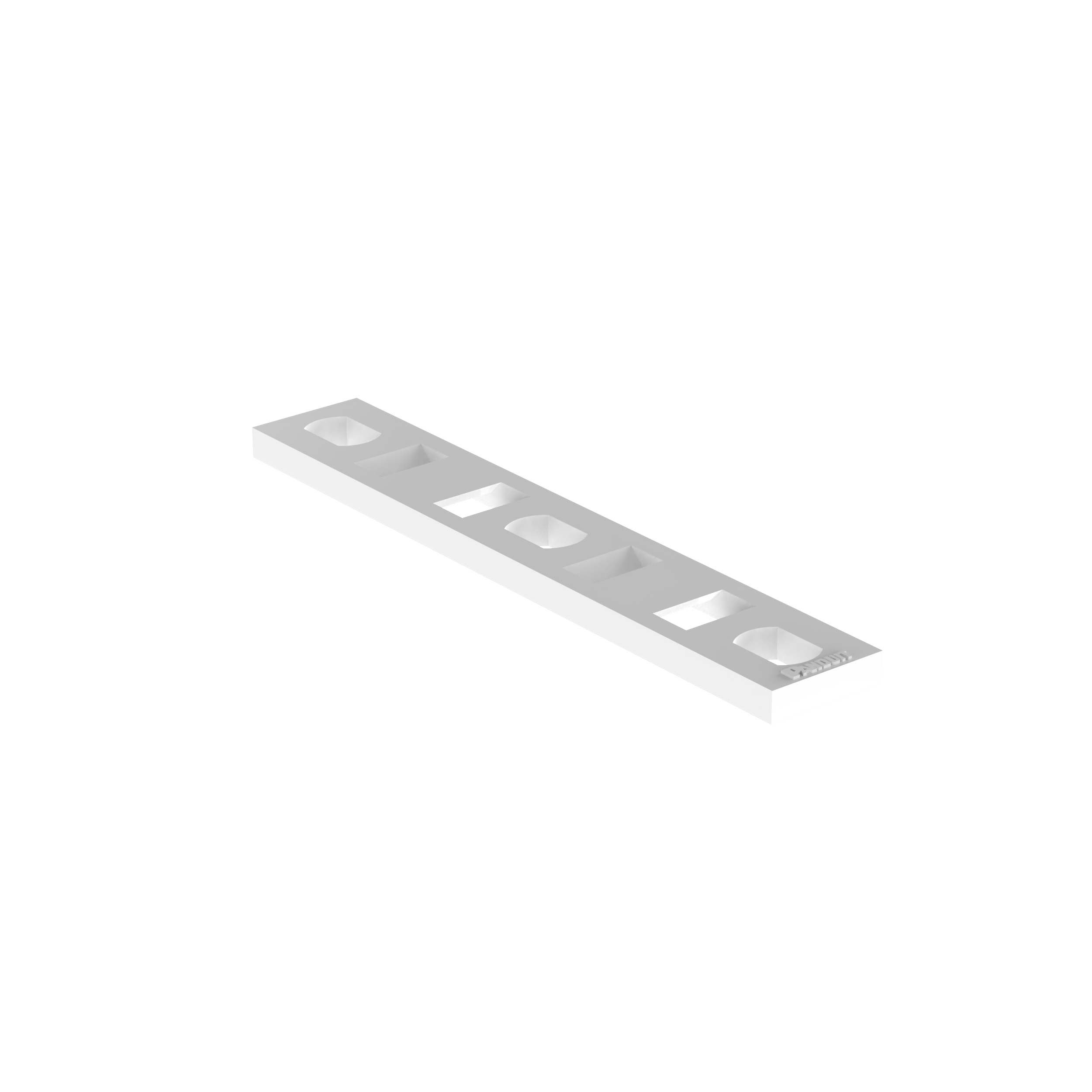 MTP2S-E10-C Tie Plate, Natural, PA 6.6, 3x0.5", #10 Screw, PK100