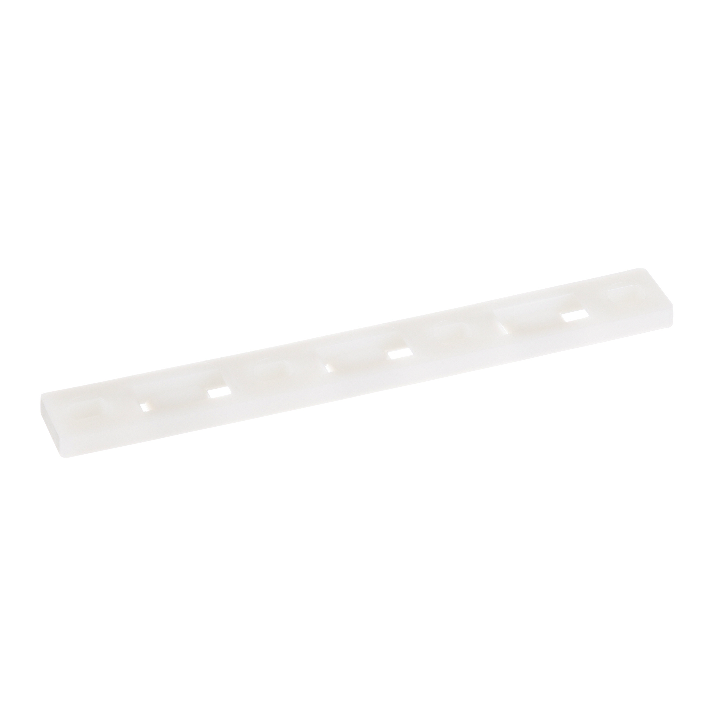MTP3H-E10-C Tie Plate, Natural, PA 6.6, 5.09x0.62", #10 Screw, PK100