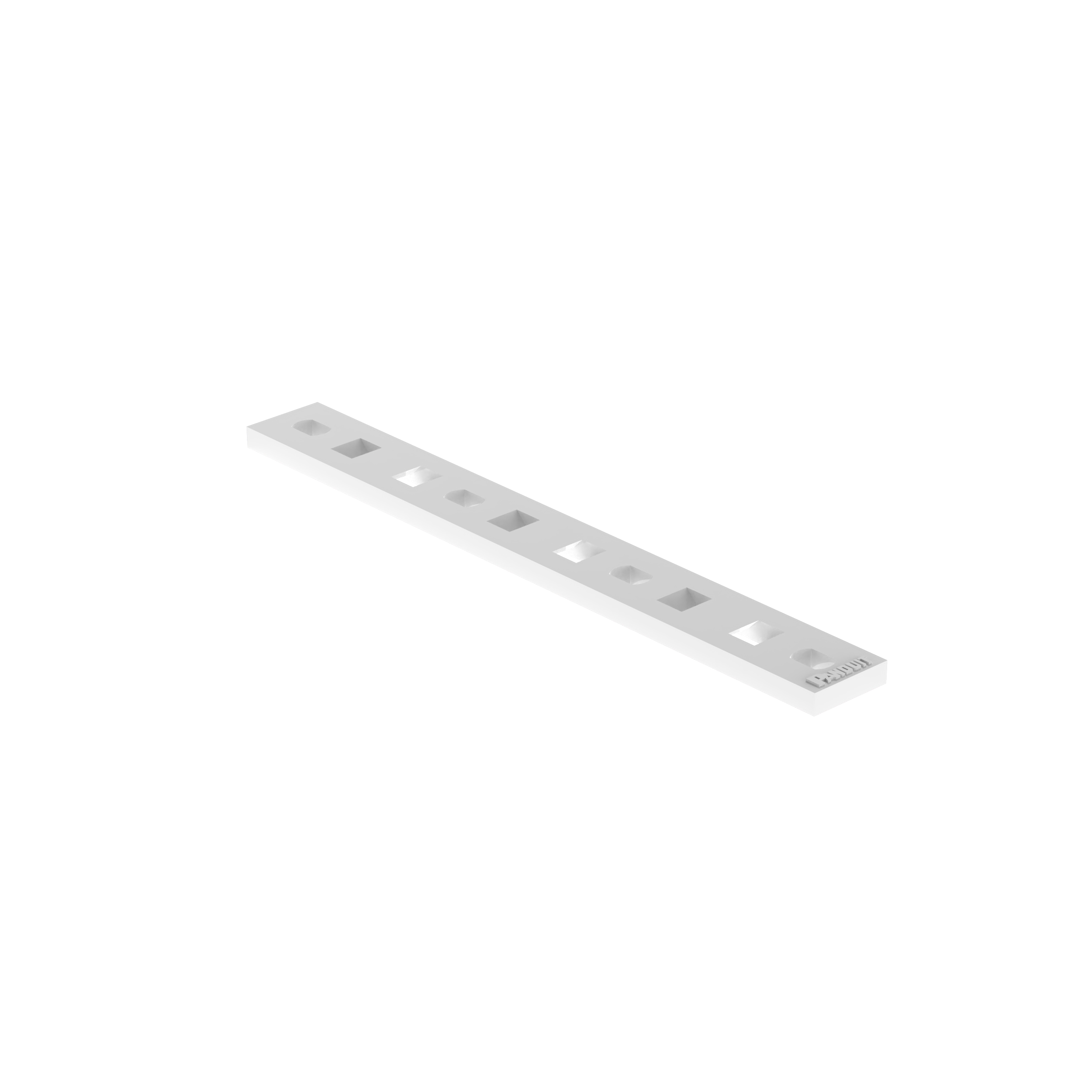 MTP3S-E6-C Tie Plate, Natural, PA 6.6, 4.25x0.5", #6 Screw, PK100