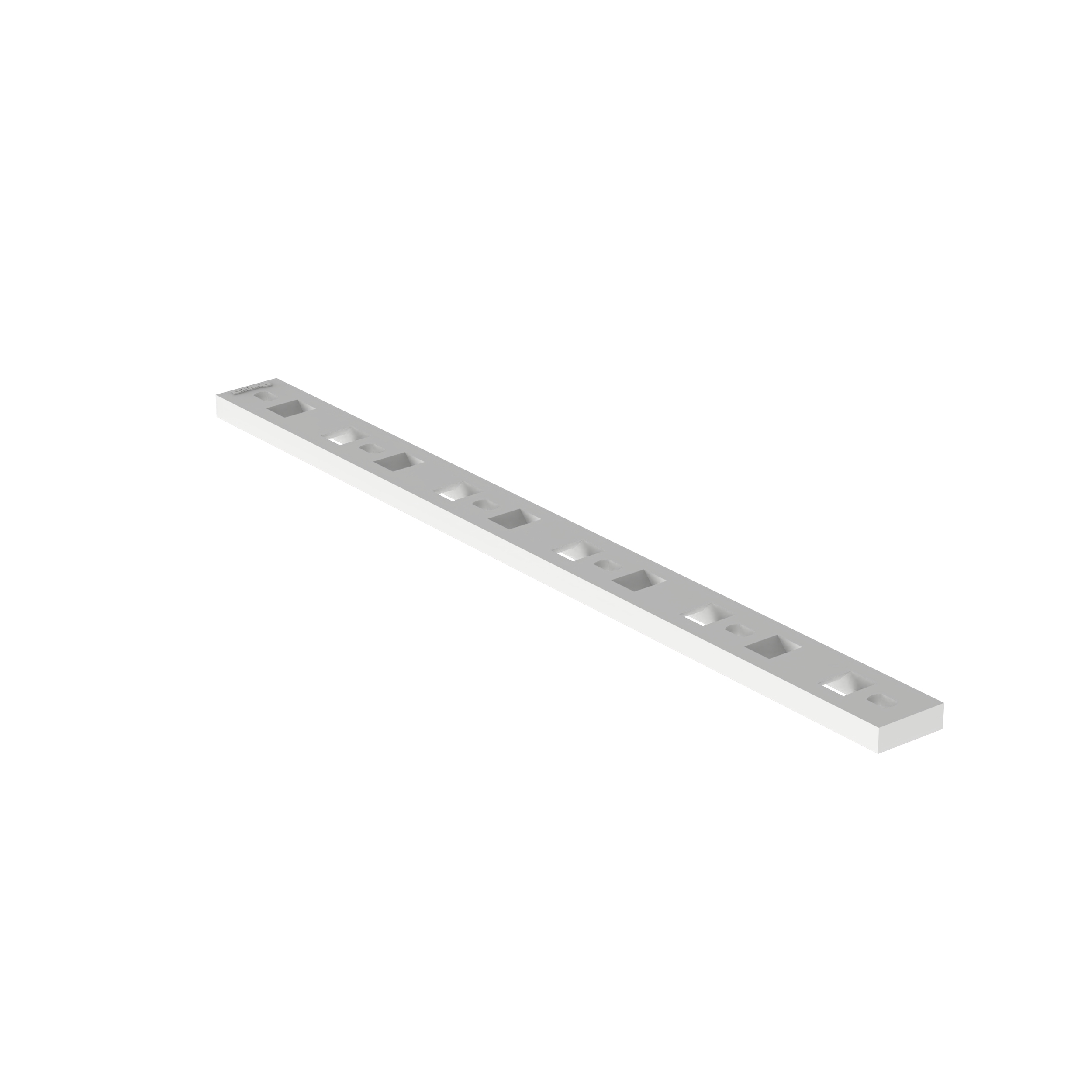 MTP5H-E6-C Tie Plate, Natural, PA 6.6, 8.09x0.62", #6 Screw, PK100