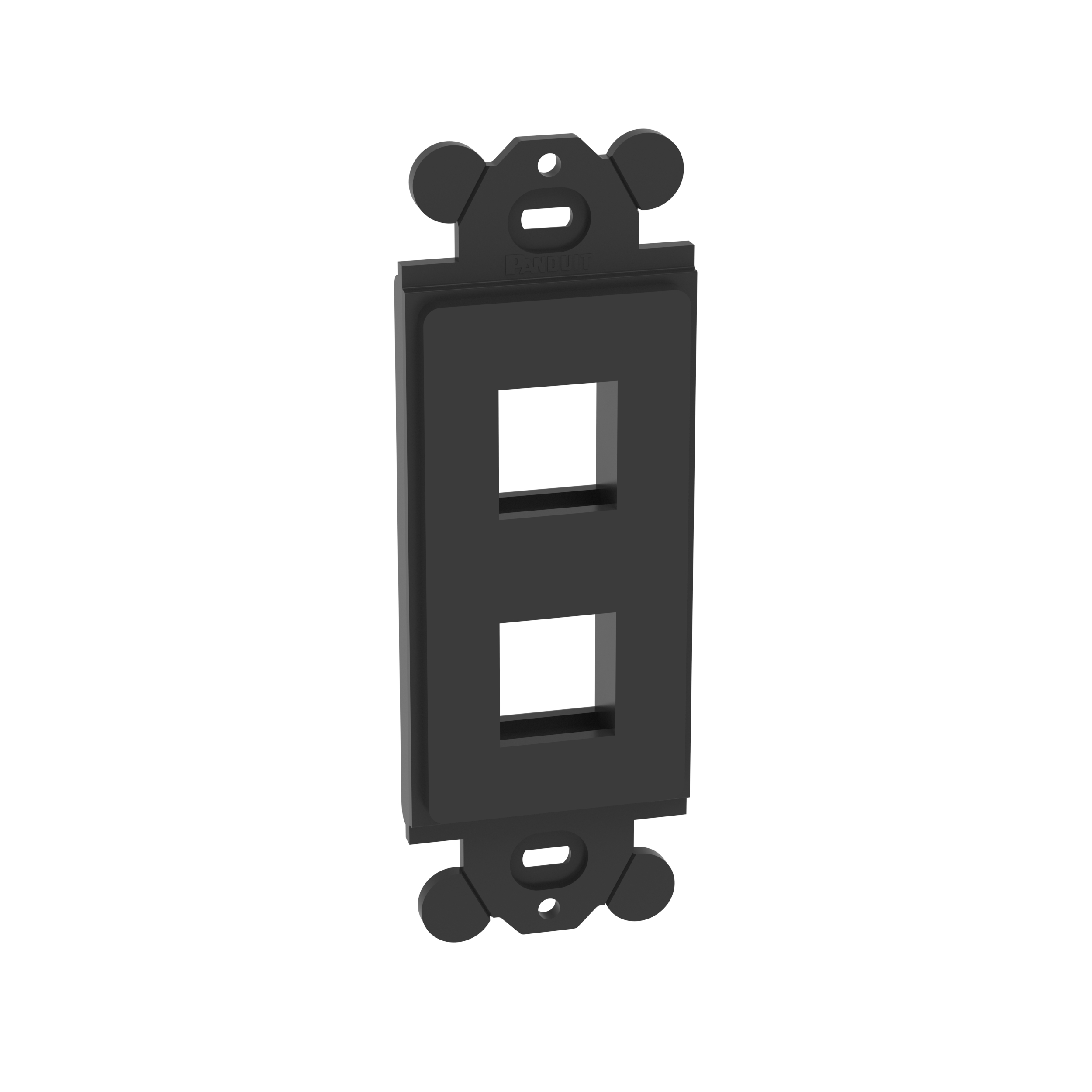 NetKey® Adapter, 2-Port, Black, Rectangular
