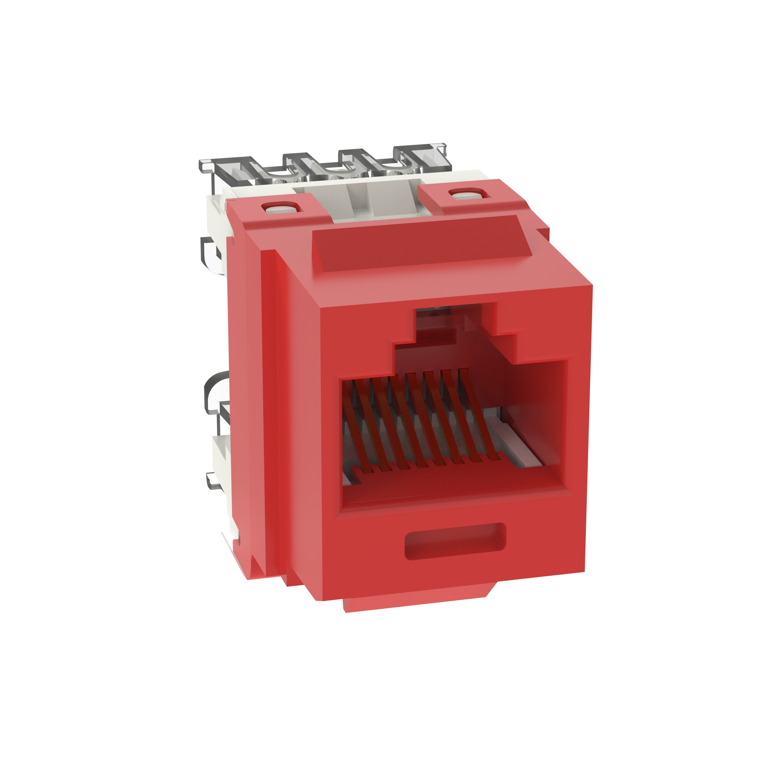 NetKey Cat 6 Punchdown Jack, Red - Pack
