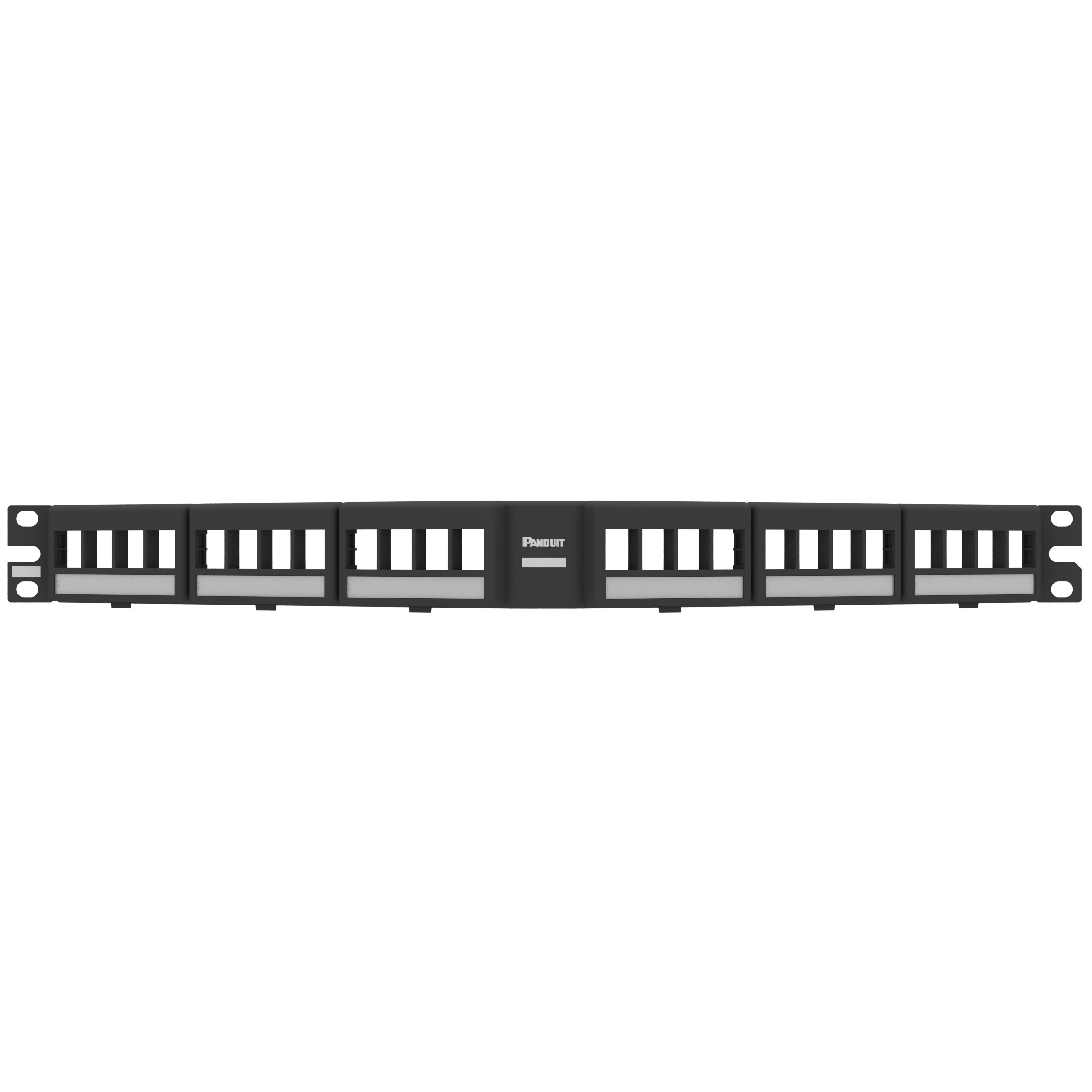 NetKey® Patch Panel, Front Access, Angled, 24-Port, Black, Labels