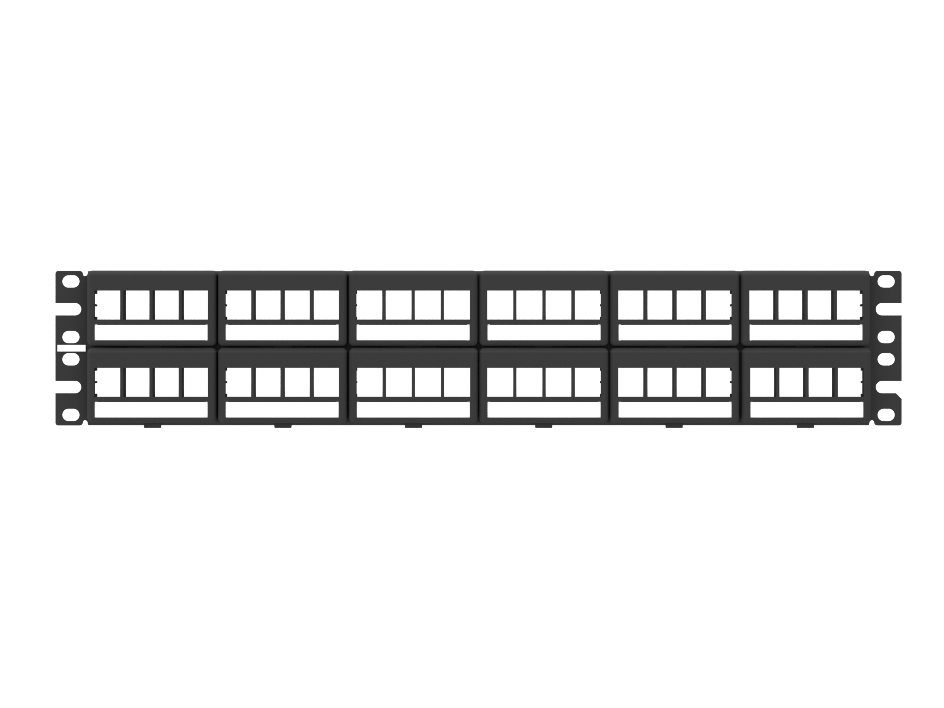 NetKey® Patch Panel, Front Access, Flat, 48-Port, Black, Labels