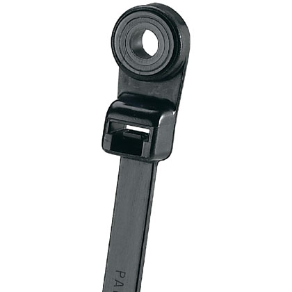 Product image for Panduit PLC1.5I-S8-C0 Clamp Tie, 6.1"L (155mm), #8 Screw, Intermediate, Weather Resistant, Black