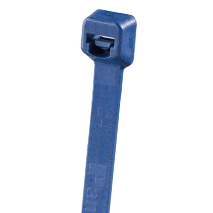 Pan-Ty® PLT1M-C186 Cable Tie, Dark Blue, Met Det Polypropylene, 3.9"L, 15lb