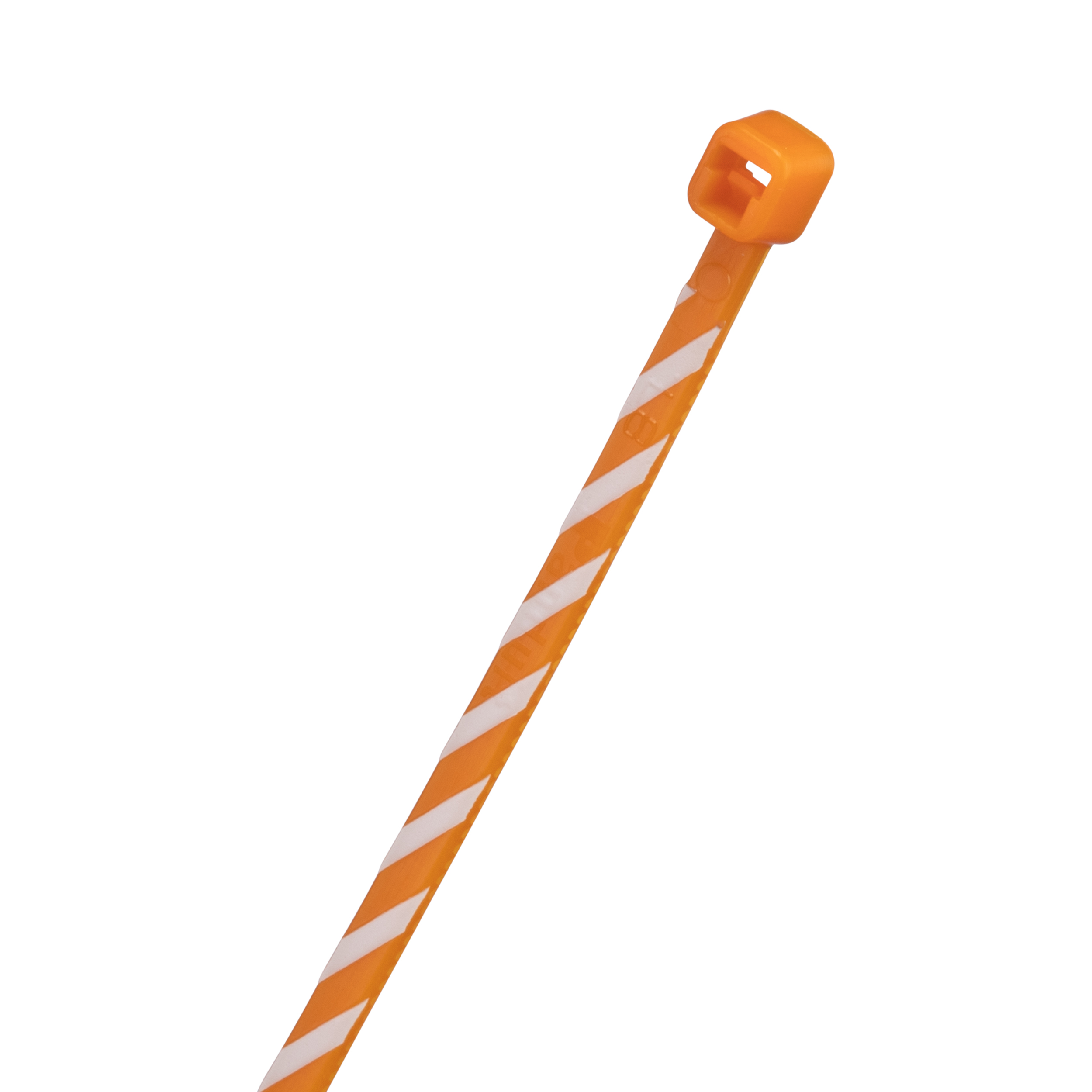 Product image for Panduit PLT1M-L3-10 Cable Tie, 4.0"L (102mm), Miniature, Nylon, Orange/White Stripe