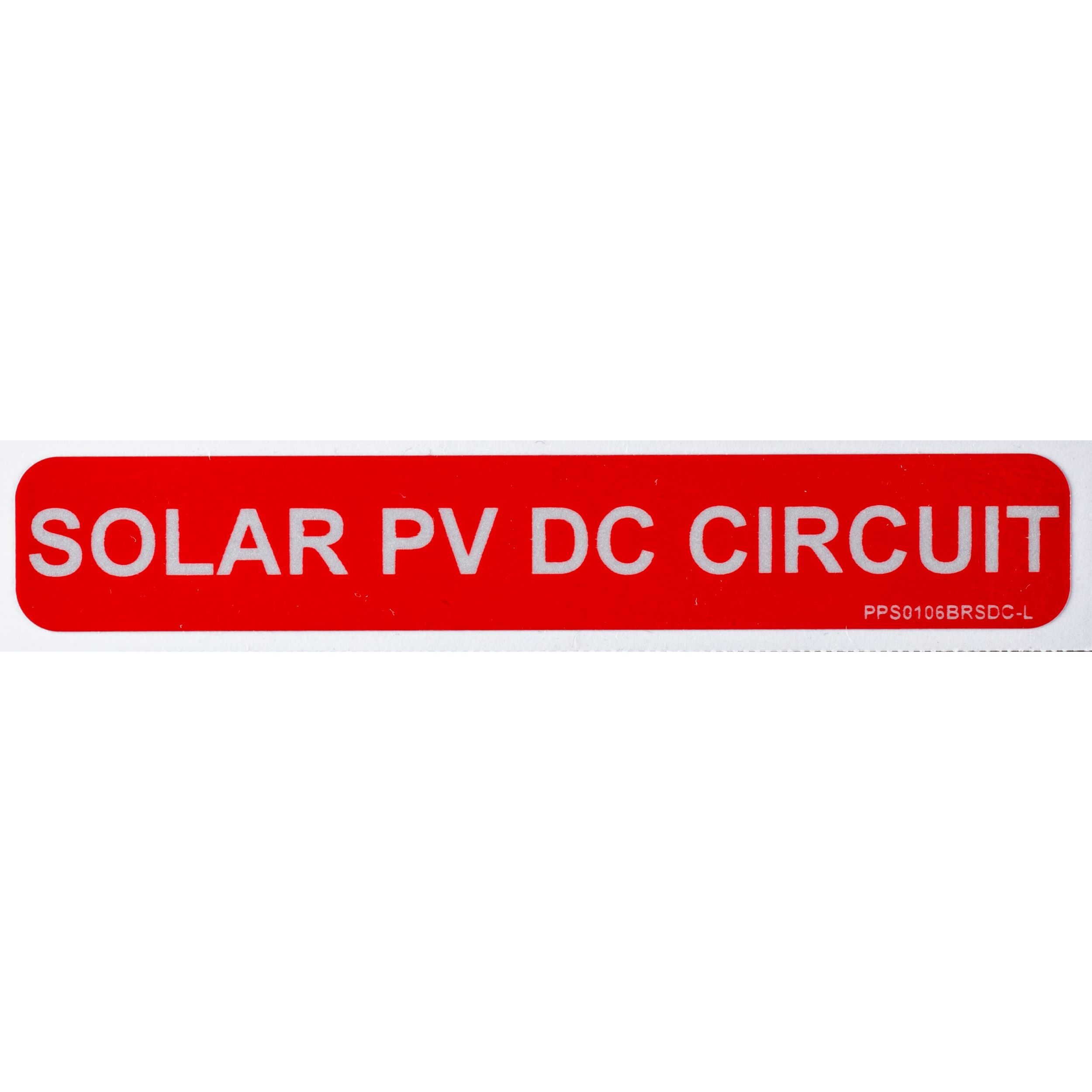 Solar Label, 1" H x 6" W, Reflective Pol