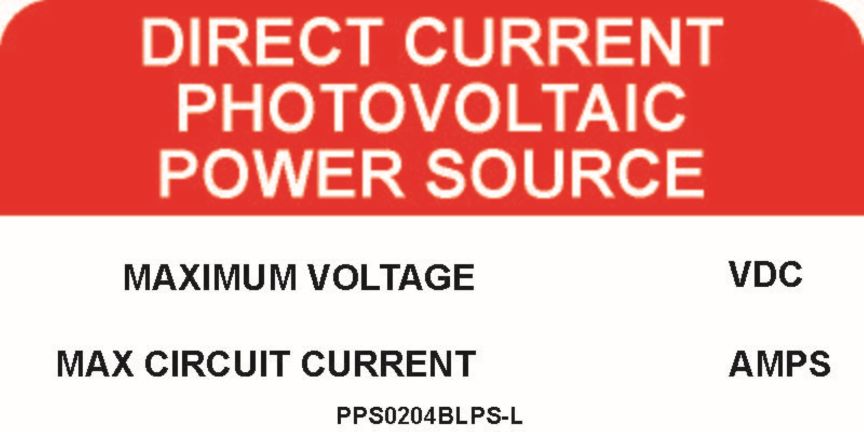Solar Label, 2" H x 4" W, Polyester Adhesive, Wht/Red, 50 per pkg