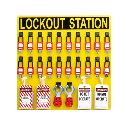 Product image for Panduit PSL-20SWCA Lockout Station With Components, 20 Person.