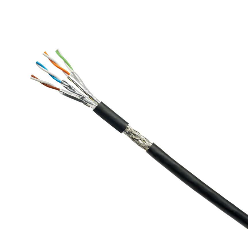 IndustrialNetTM Copper Cable, Cat 7, 22 AWG, S/FTP, Black